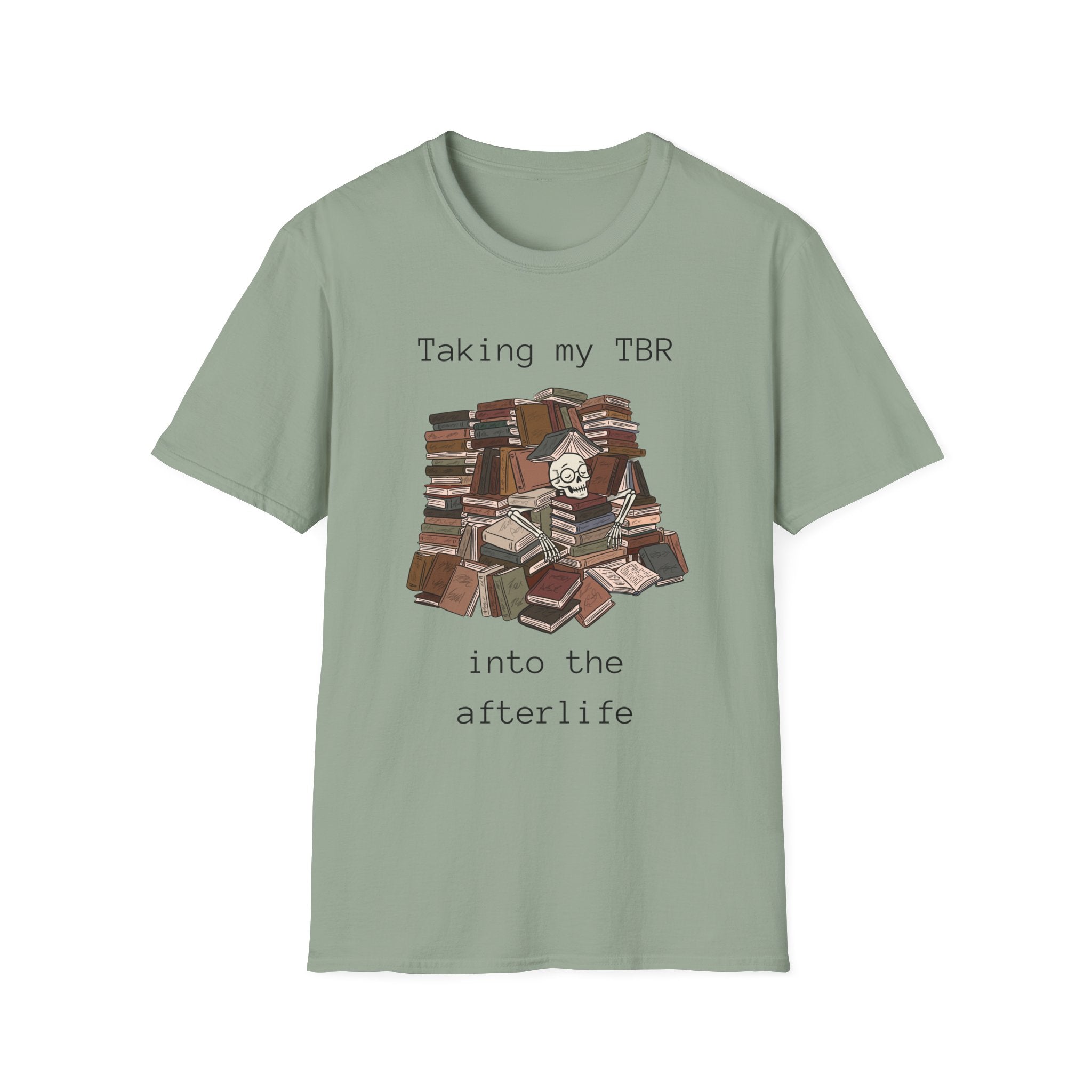 Taking my TBR into the afterlife - Book pile Graphic T-Shirt