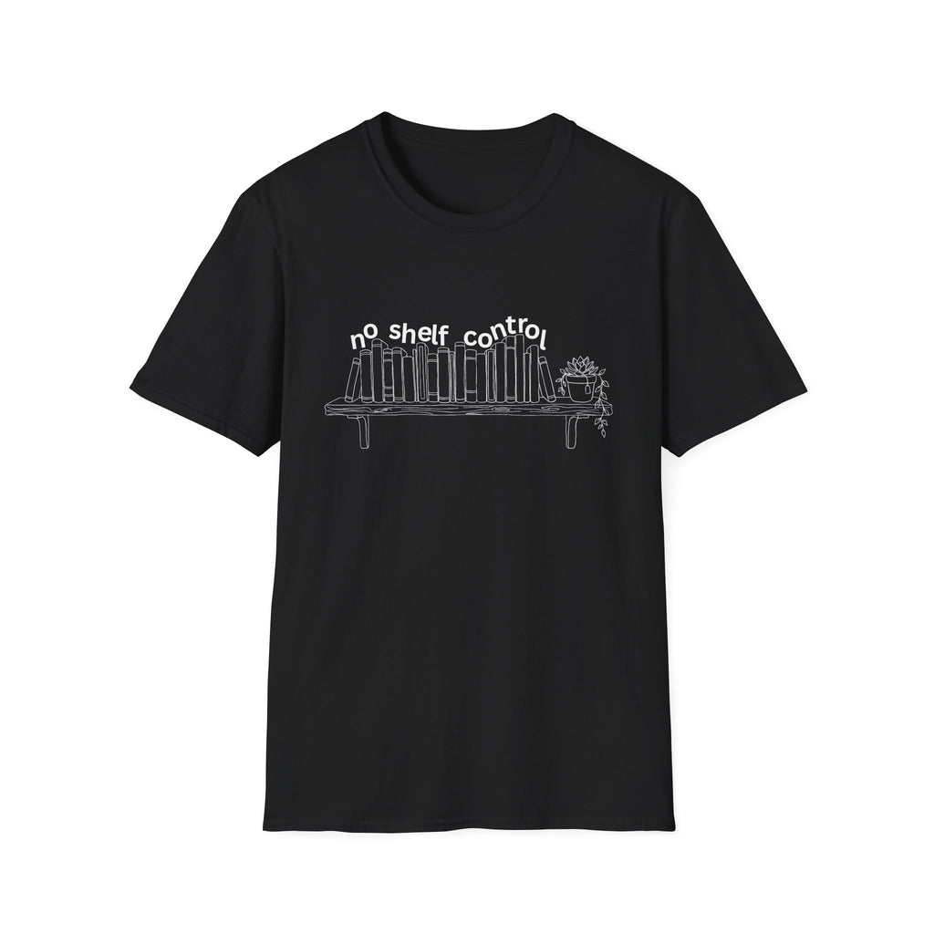 no shelf control - Book shelf with plant, Funky T-Shirt