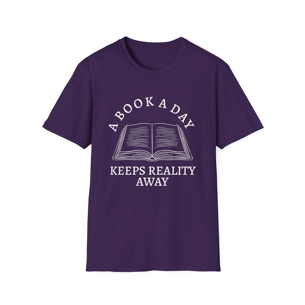 A book a day keeps reality away - Open book T-Shirt