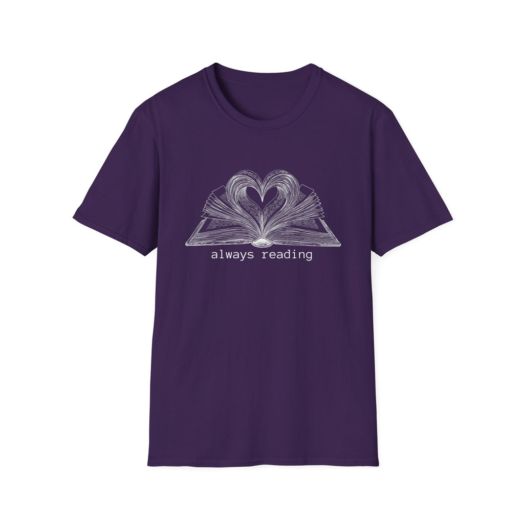 always reading - Heart Book T-Shirt