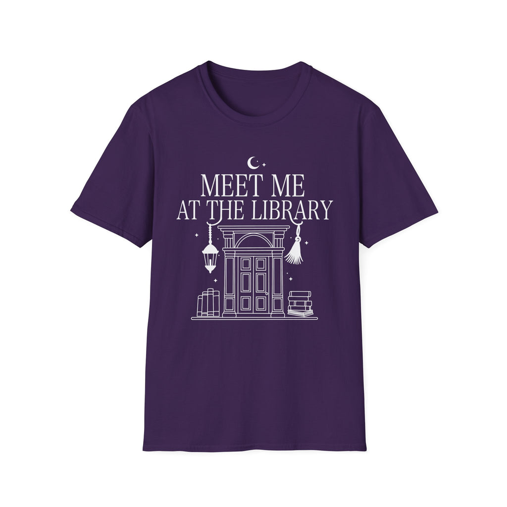 Meet me at the library - Typography T-Shirt