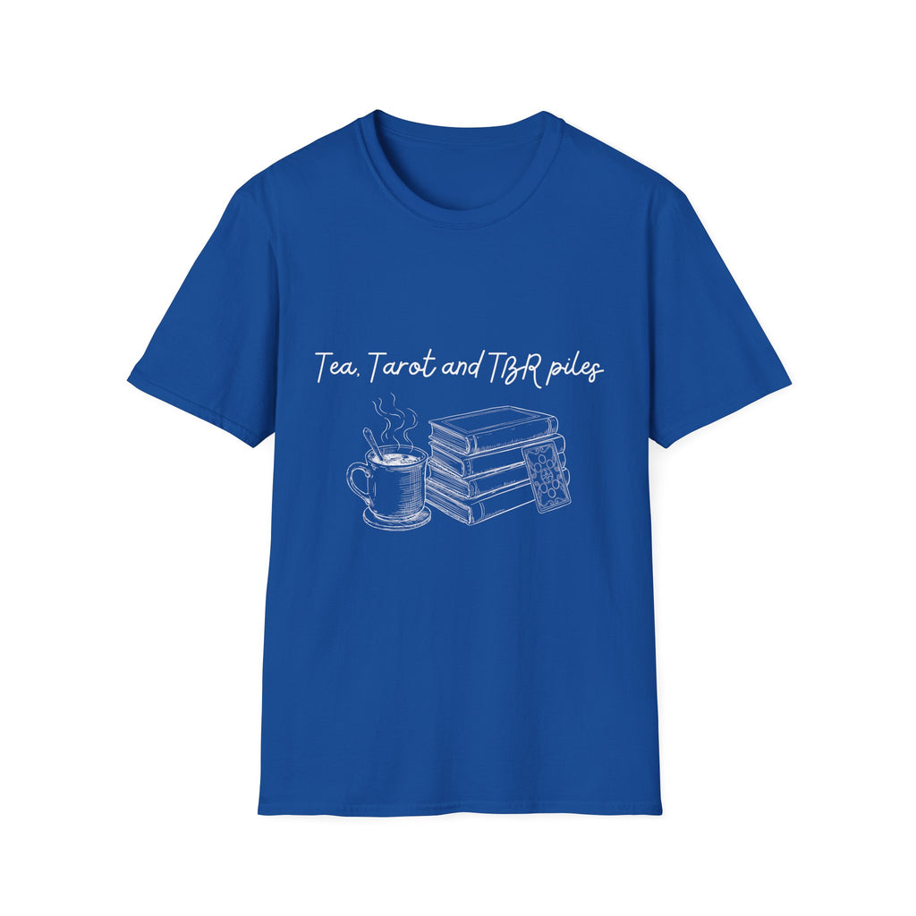 Tea, Tarot and TBR piles - T-Shirt
