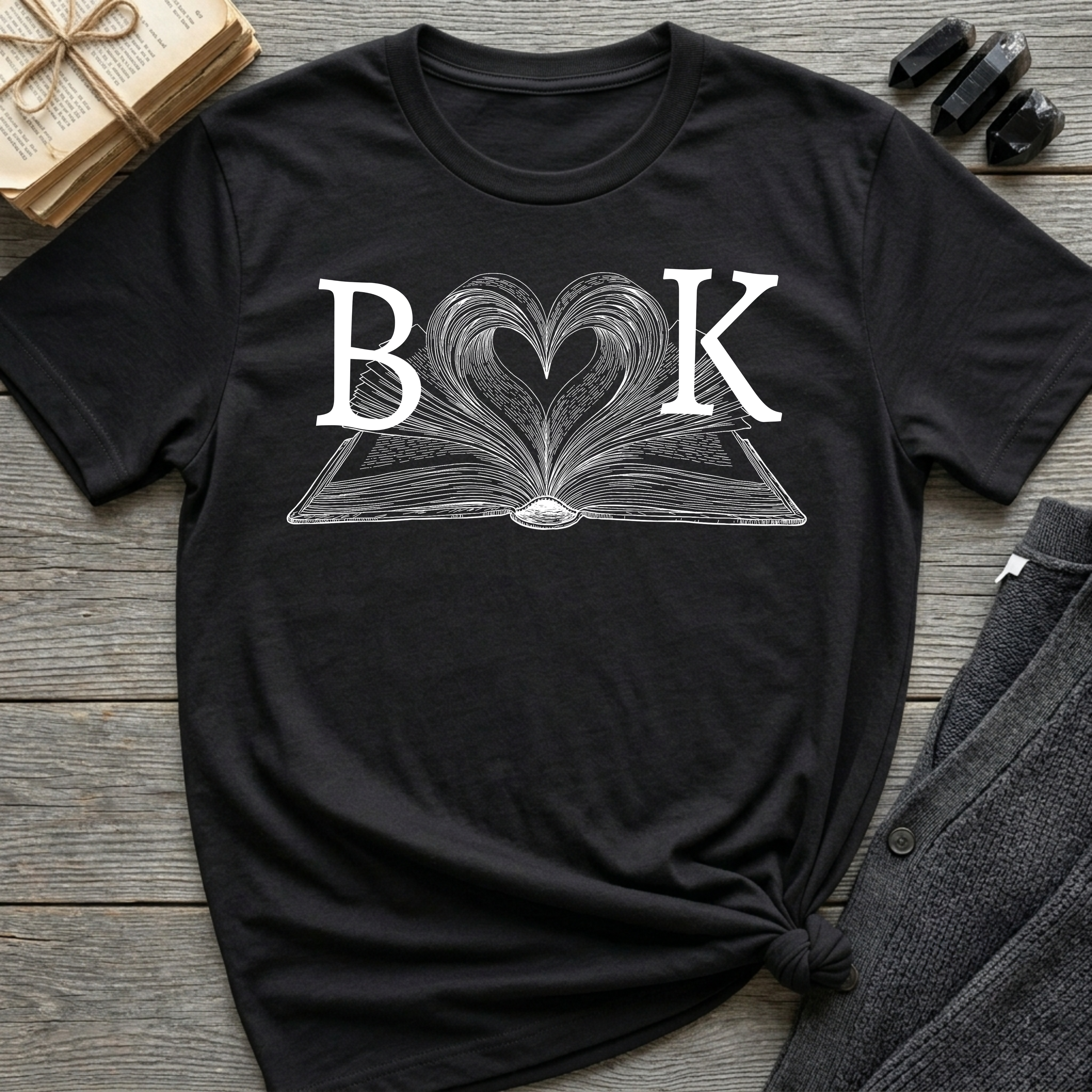 Book - Heart Book T-Shirt
