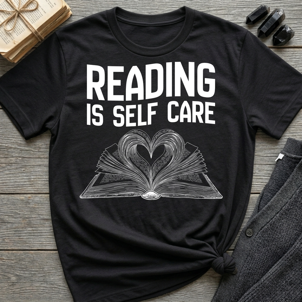 Reading is self care - Heart Book T-Shirt