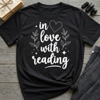 in love with reading - Typography T-Shirt