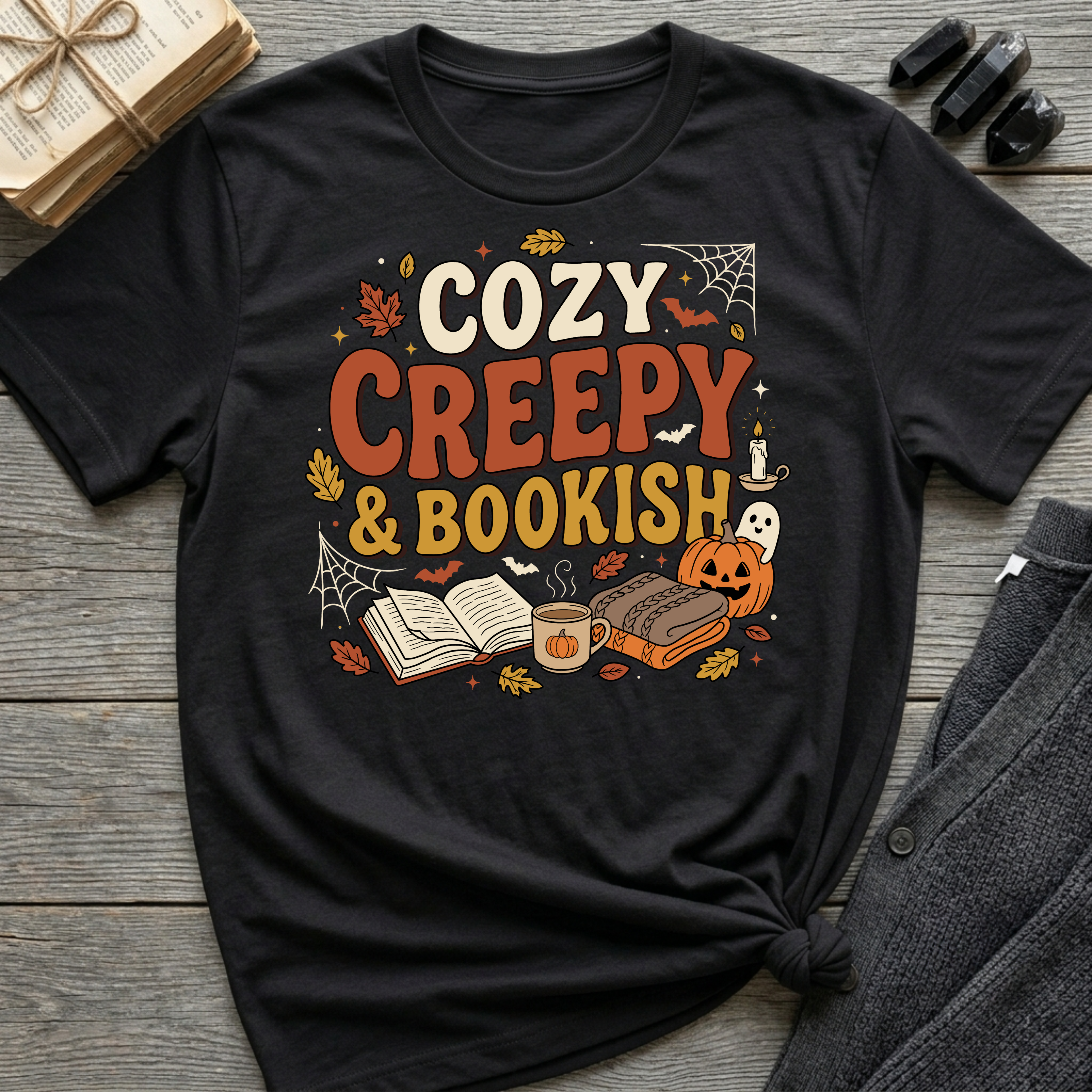 Cozy Creepy & Bookish - Graphic T-Shirt
