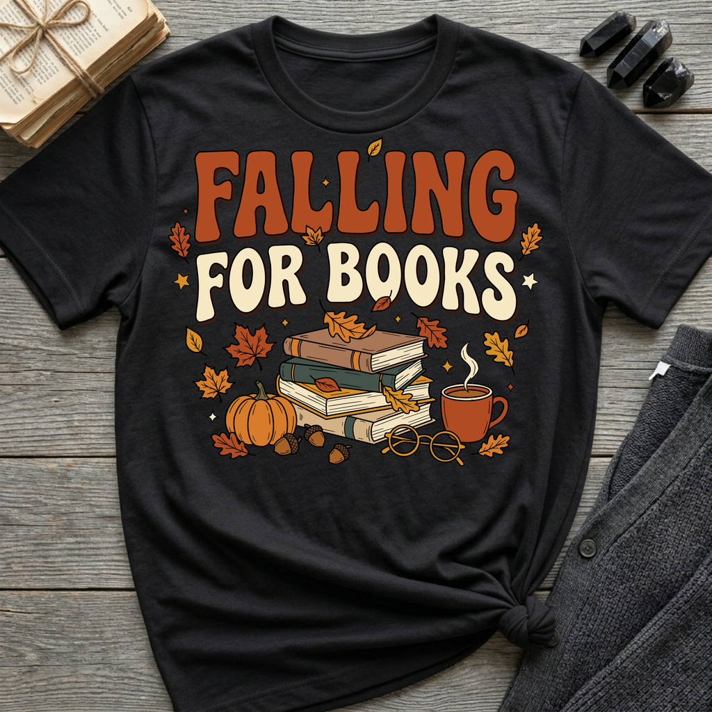 Falling for Books - Graphic T-Shirt
