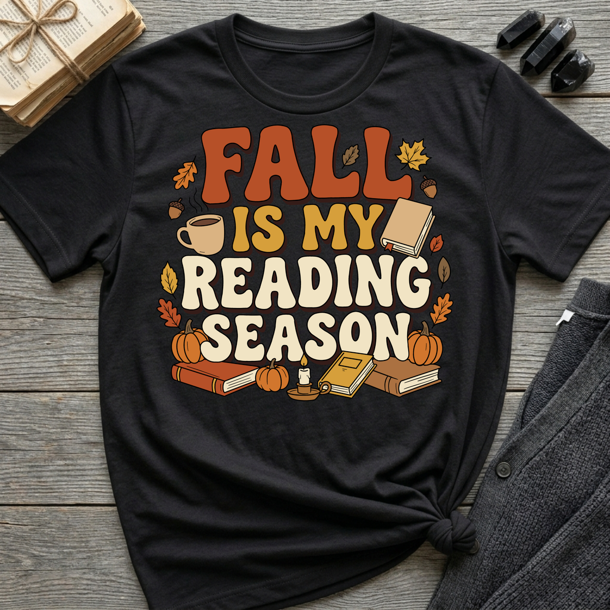 Fall Is My Reading Season - Graphic T-Shirt