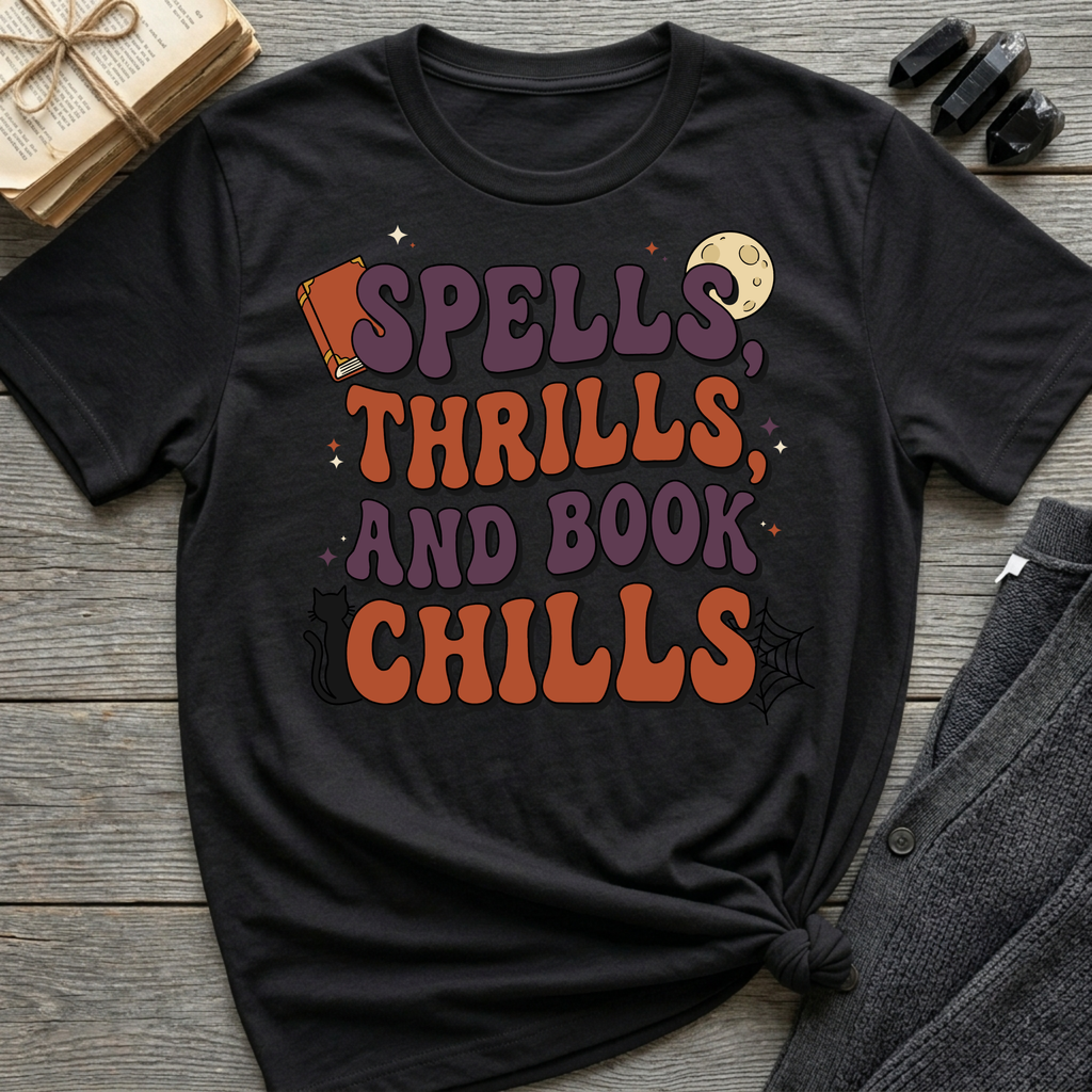 Spells, Thrills, And Book Chills - Graphic T-Shirt