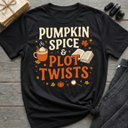 Pumpkin Spice & Plot Twists - Graphic T-Shirt