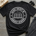 Secret society of midnight readers - Typography T-Shirt