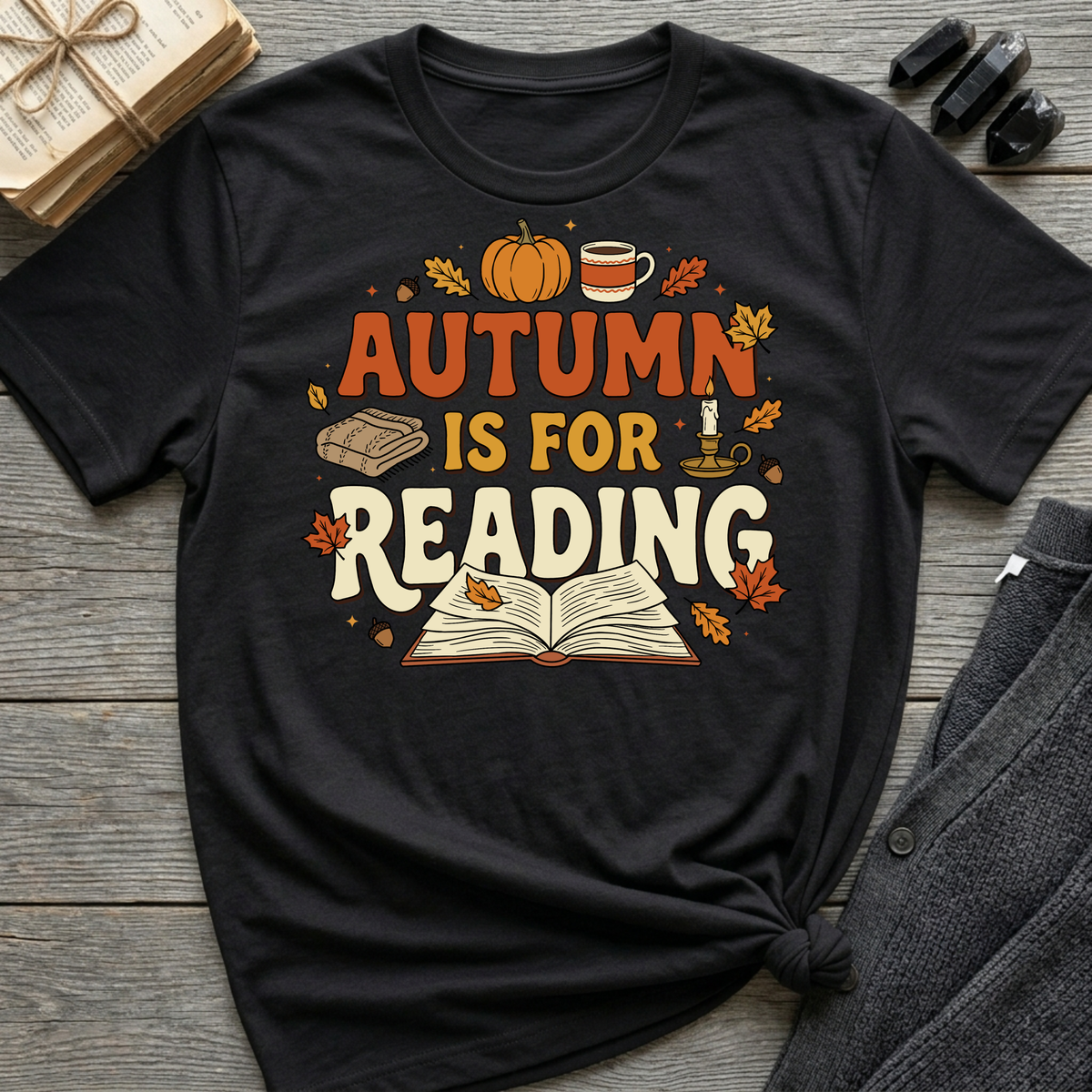 Autumn Is For Reading - Graphic T-Shirt
