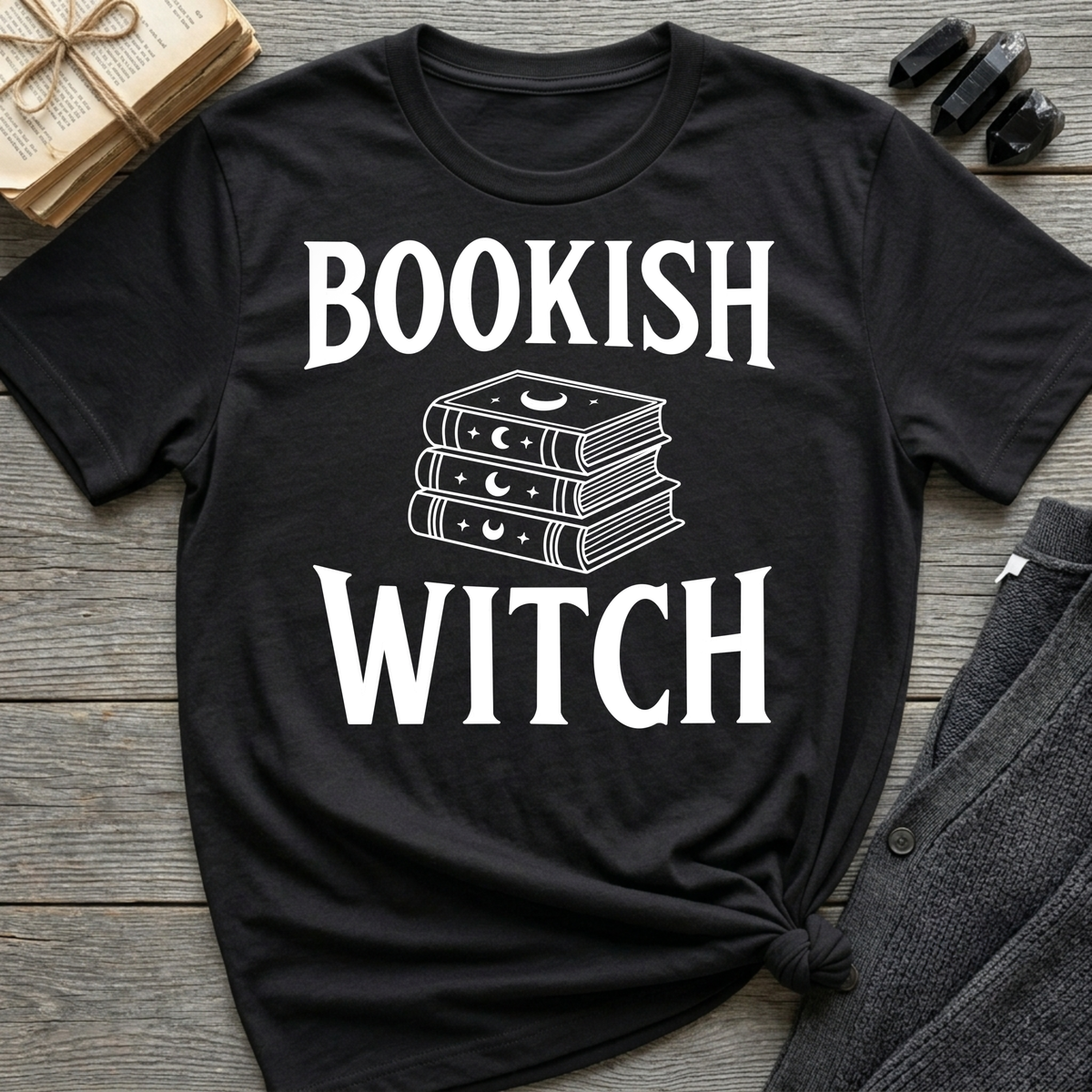 Bookish Witch - Typography T-Shirt
