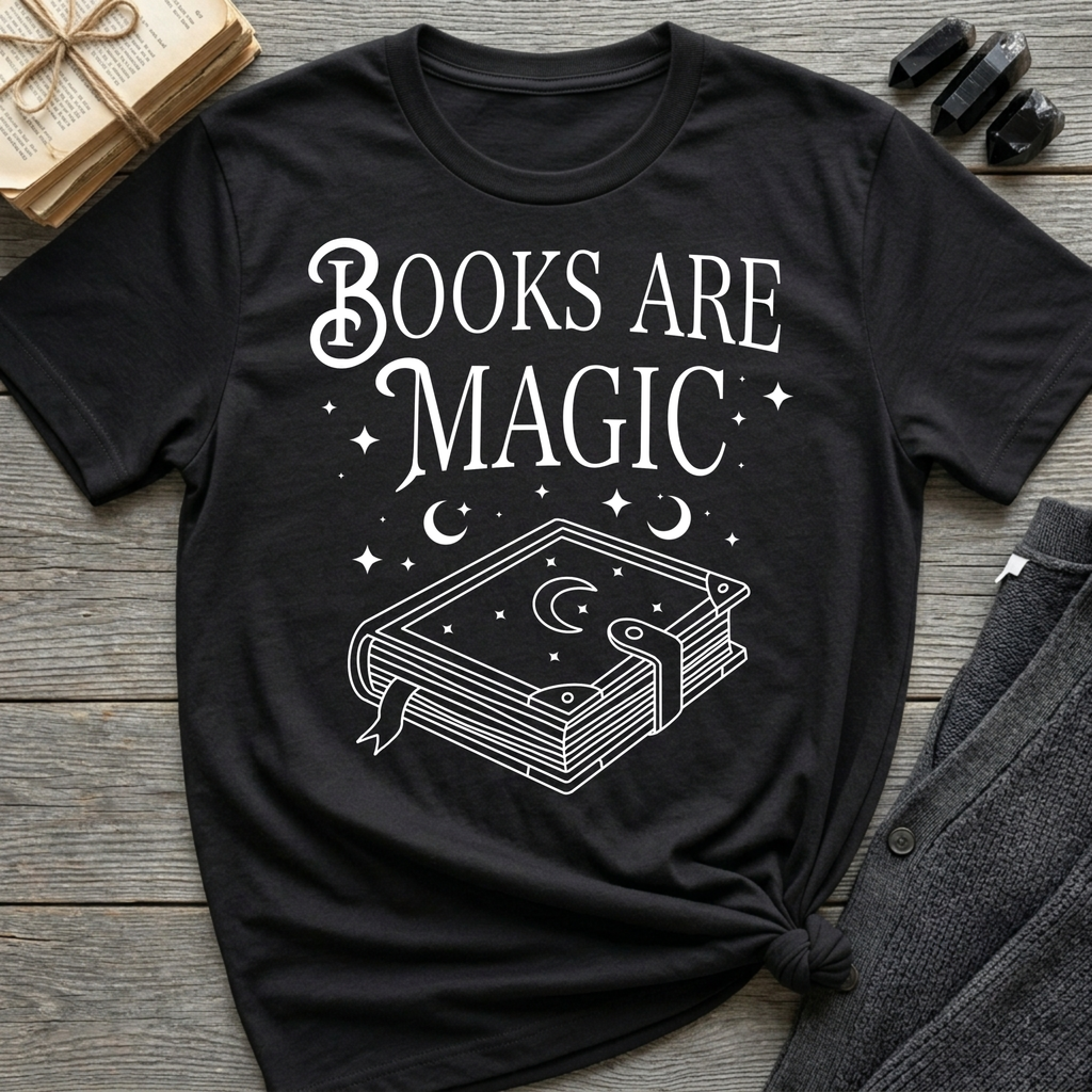 Books Are Magic - Typography T-Shirt