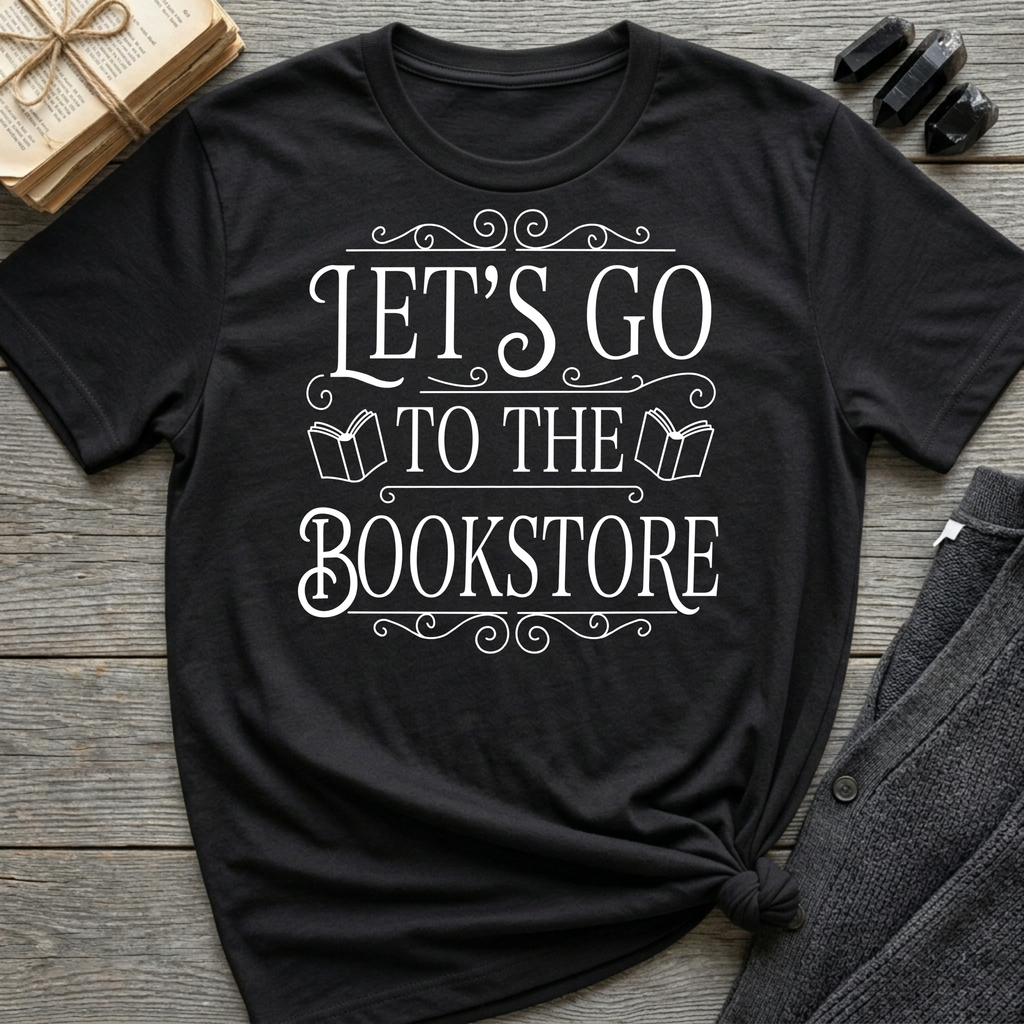 Let's Go To the Bookstore - Typography T-Shirt