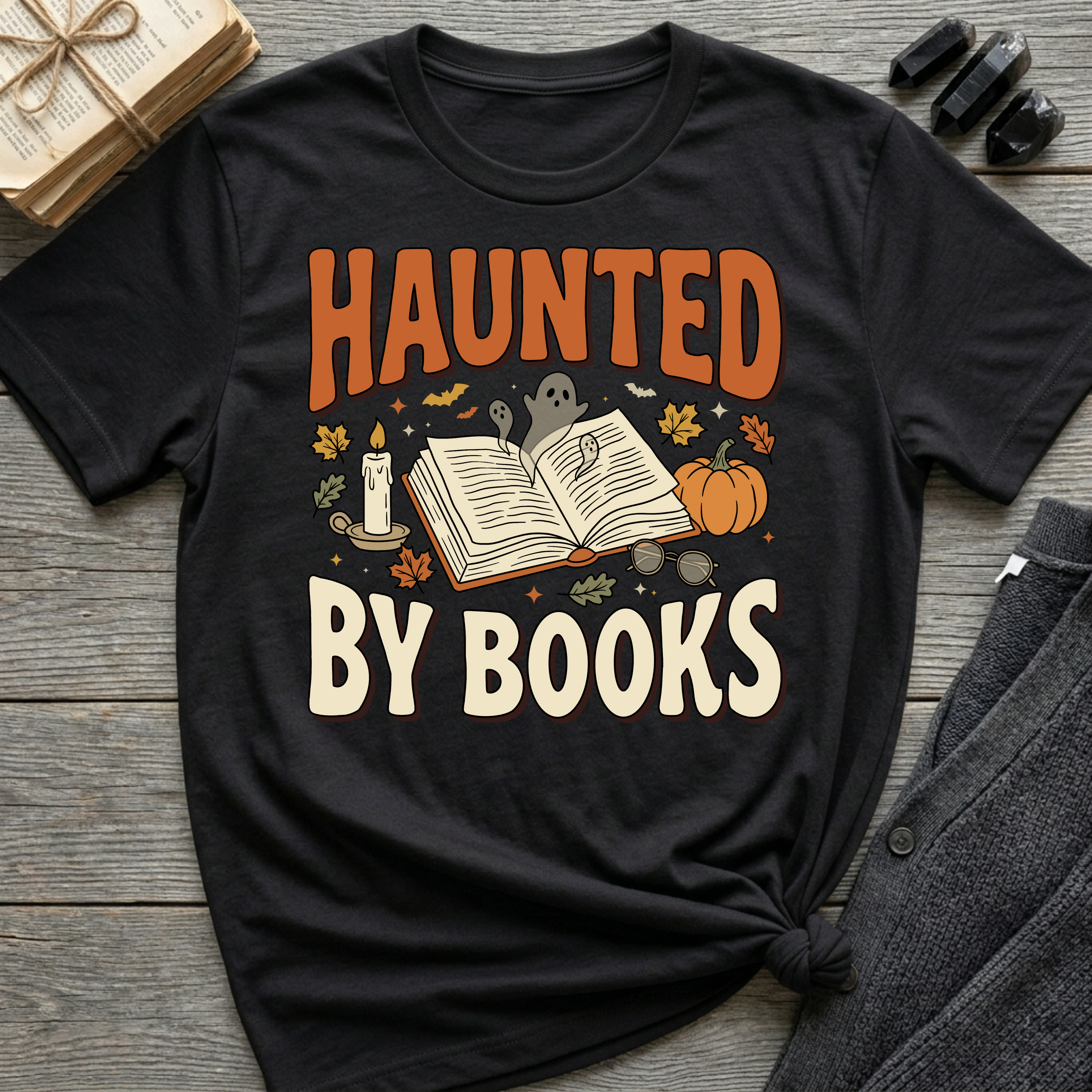 Haunted By Books - Graphic T-Shirt