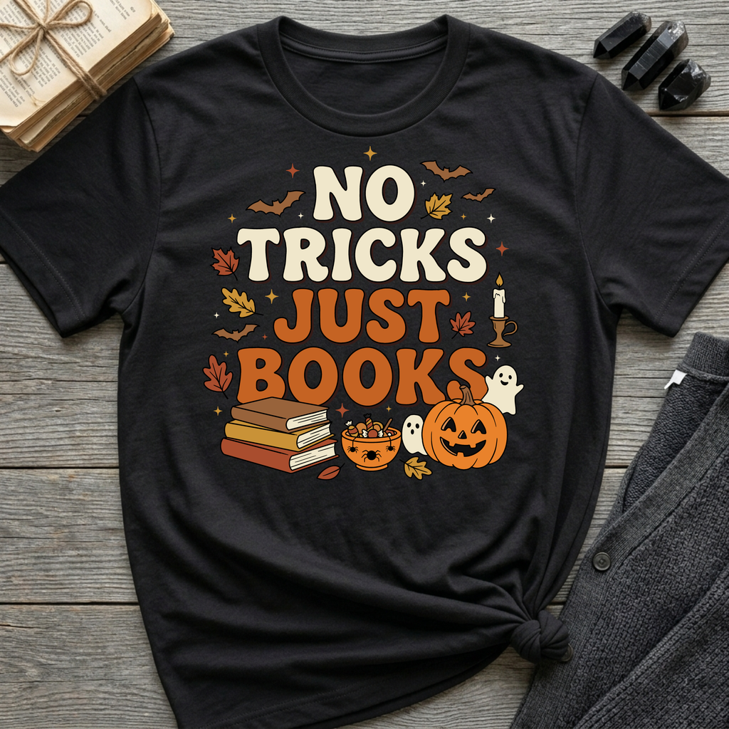 No Tricks Just Books - Graphic T-Shirt