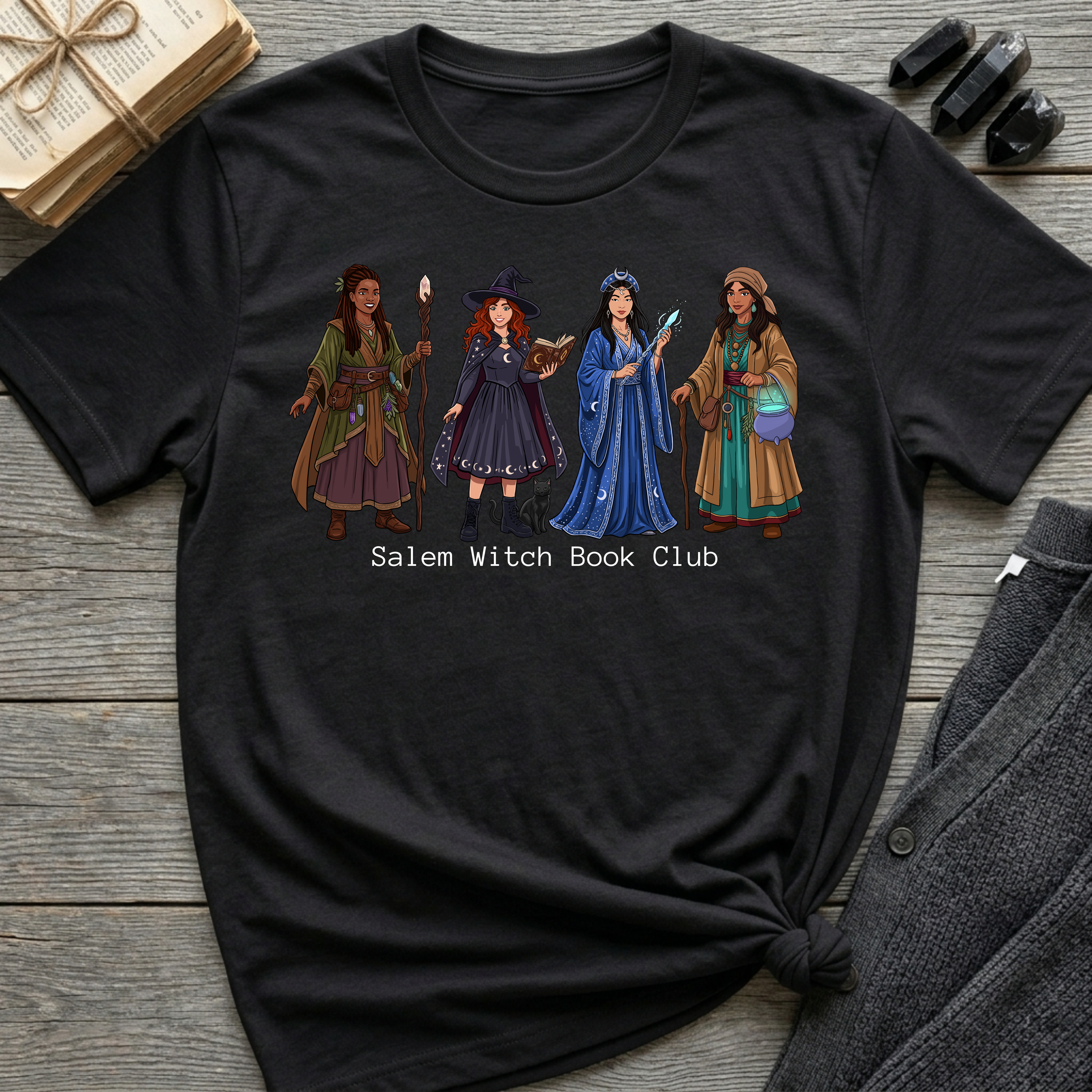Salem Witch Book Club - Witches (1-4) Graphic T-Shirt