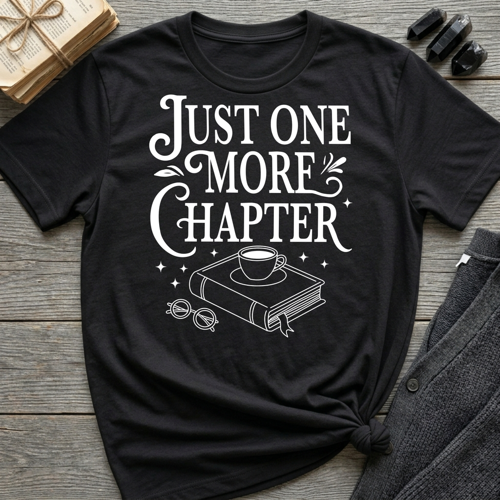 Just one more chapter - Typography T-Shirt
