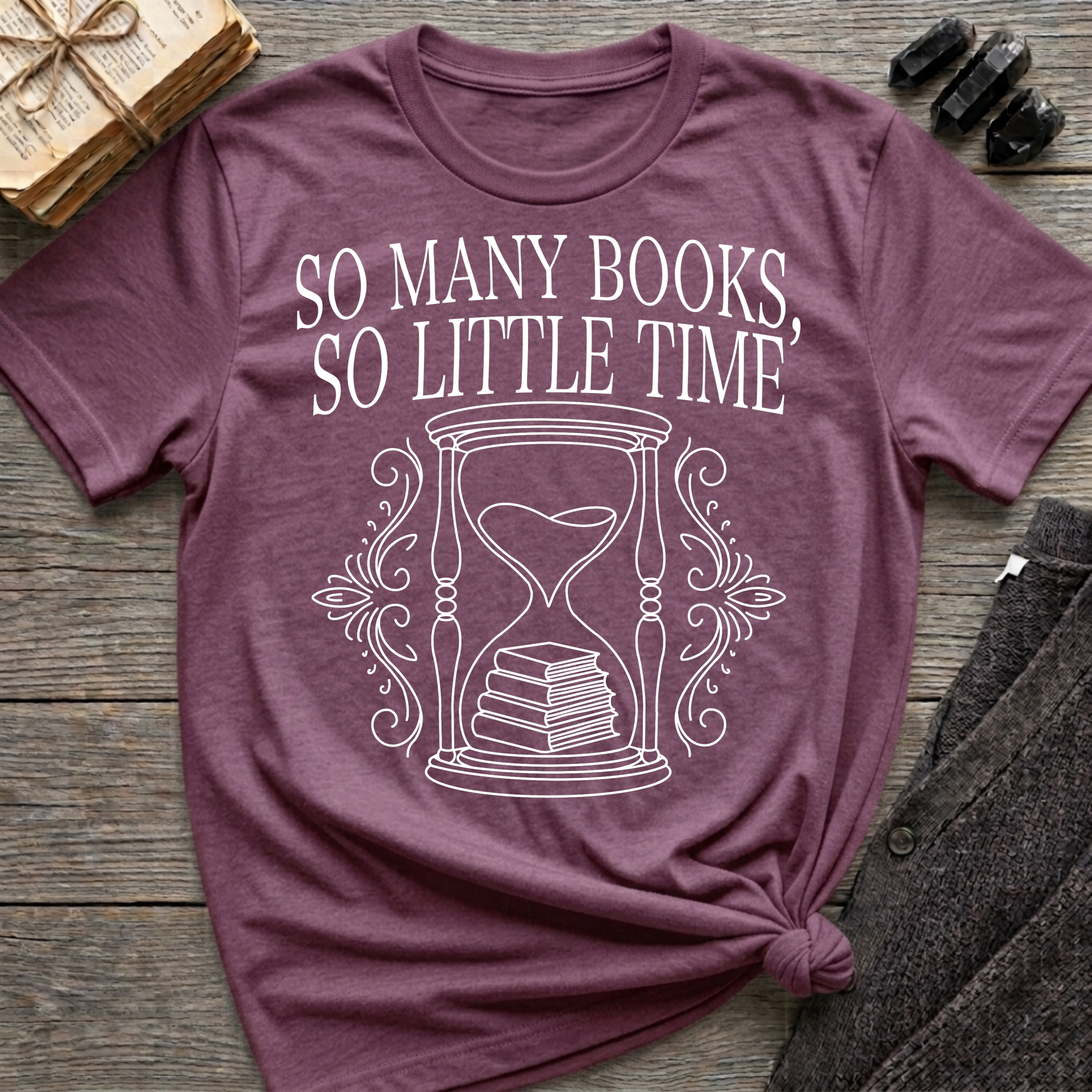 So many books, so little time - Typography T-Shirt
