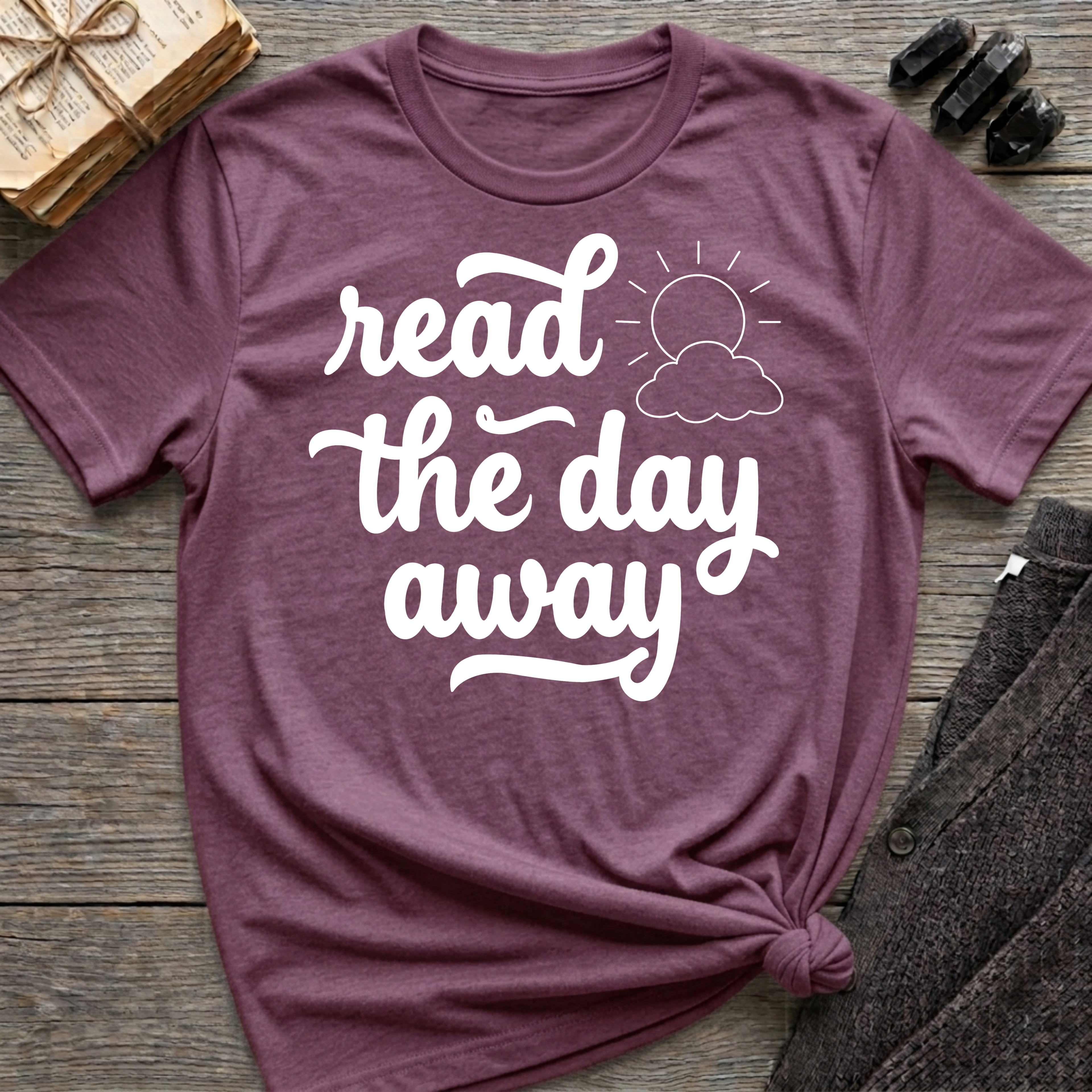 Read the Day Away - Typography T-Shirt
