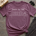 Death by TBR - Book shelf with plant T-Shirt