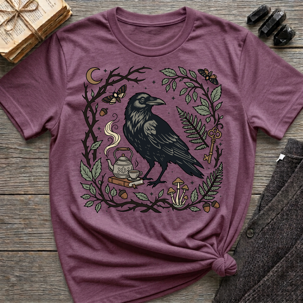 Raven, Tea & Nature - Graphic T-Shirt