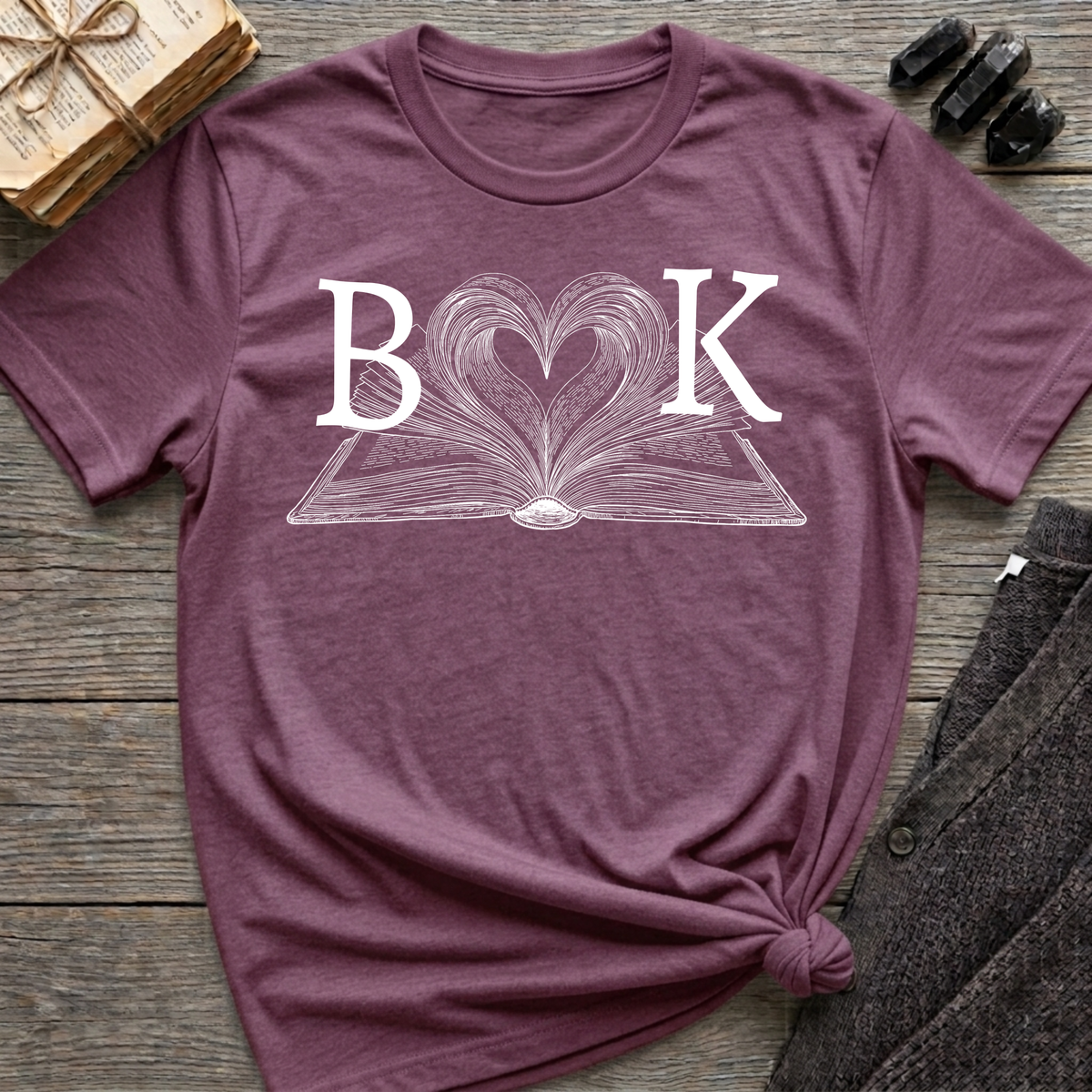 Book - Heart Book T-Shirt