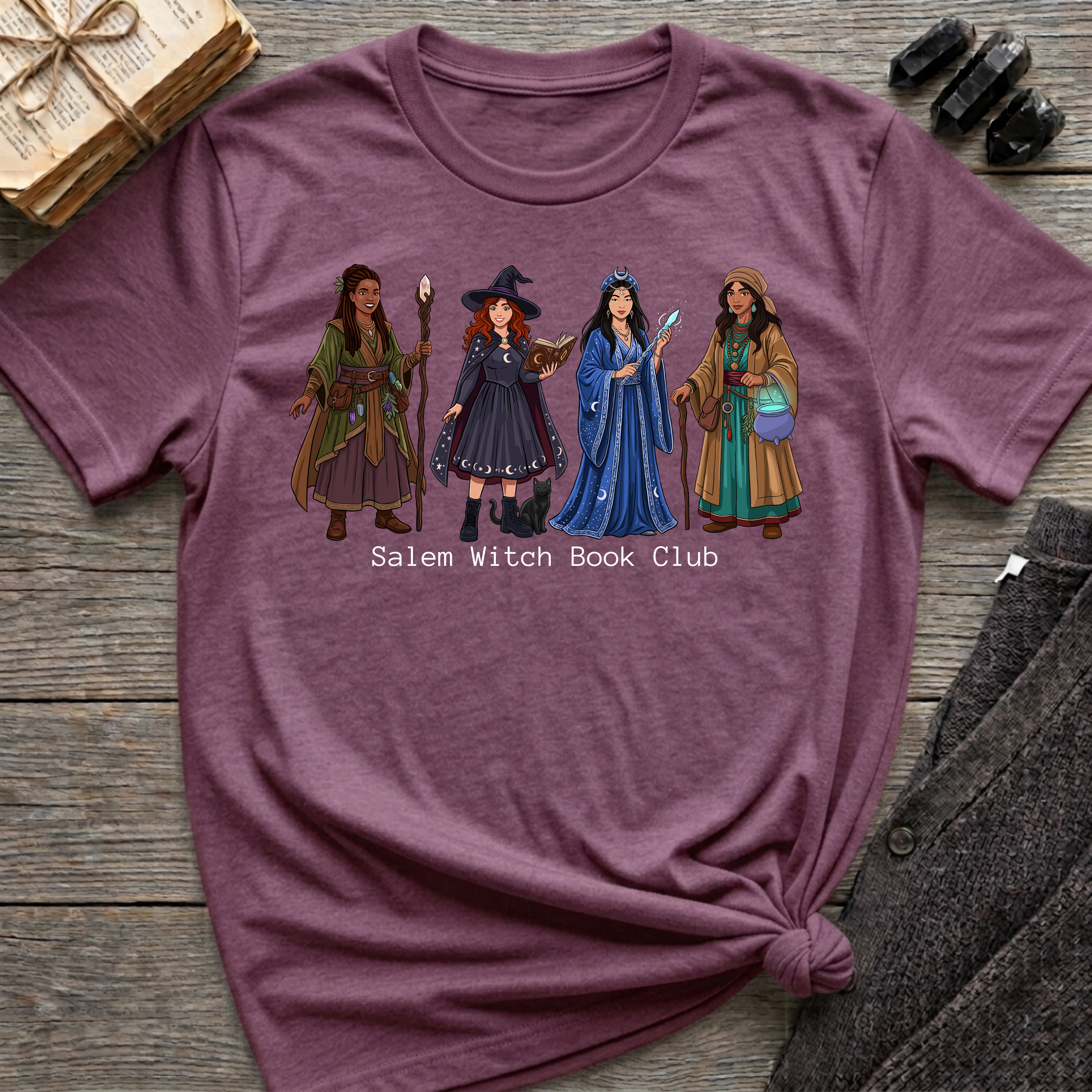 Salem Witch Book Club - Witches (1-4) Graphic T-Shirt