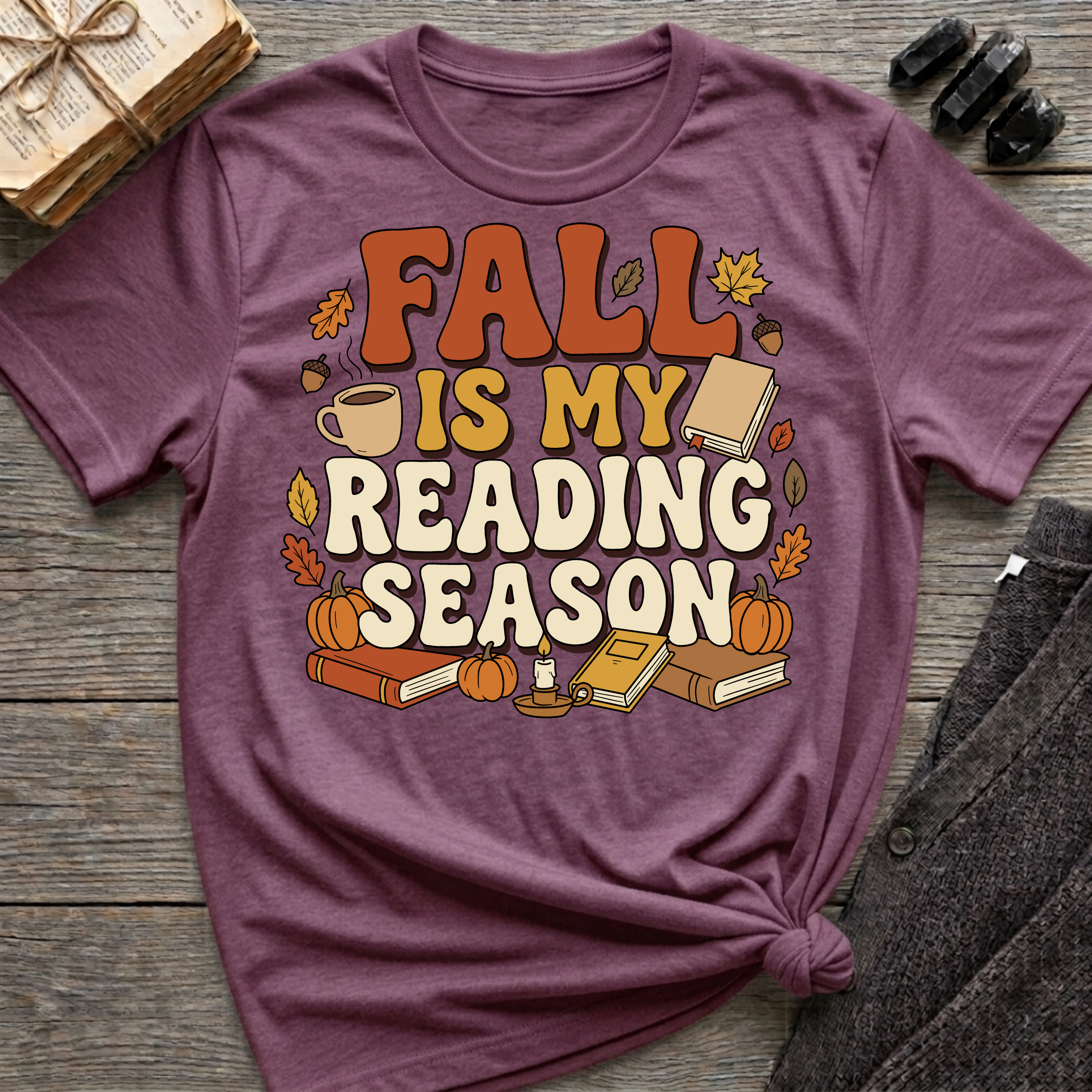 Fall Is My Reading Season - Graphic T-Shirt