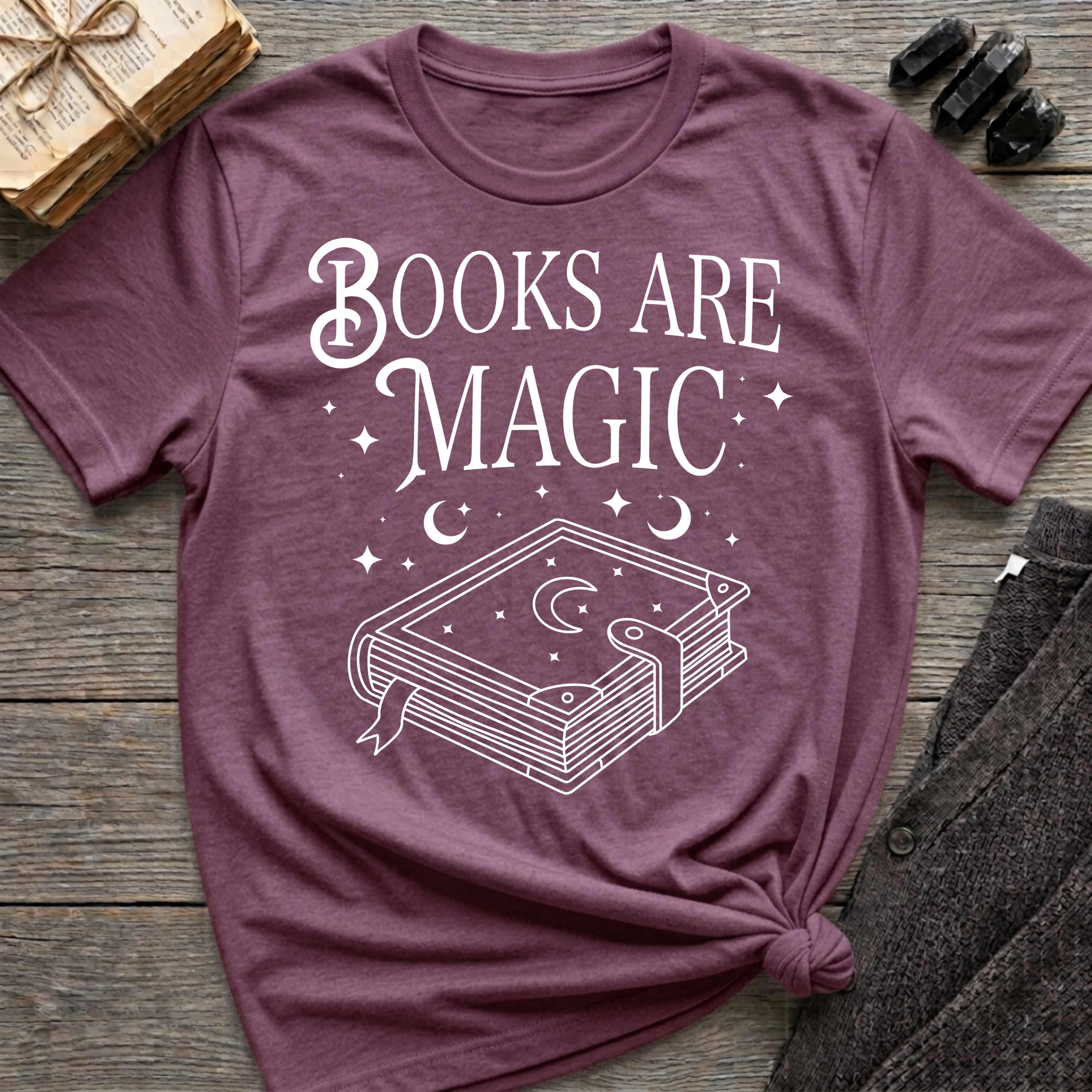 Books Are Magic - Typography T-Shirt