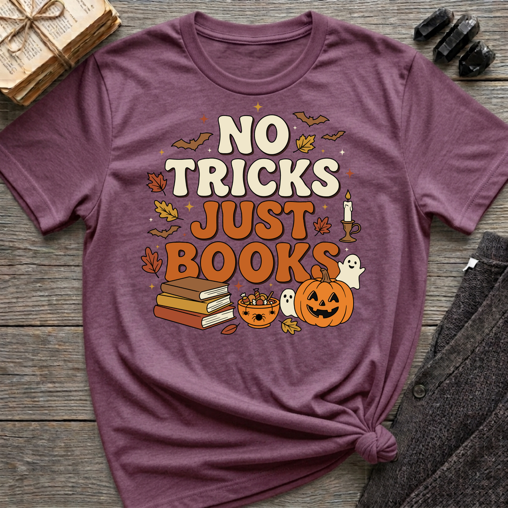 No Tricks Just Books - Graphic T-Shirt