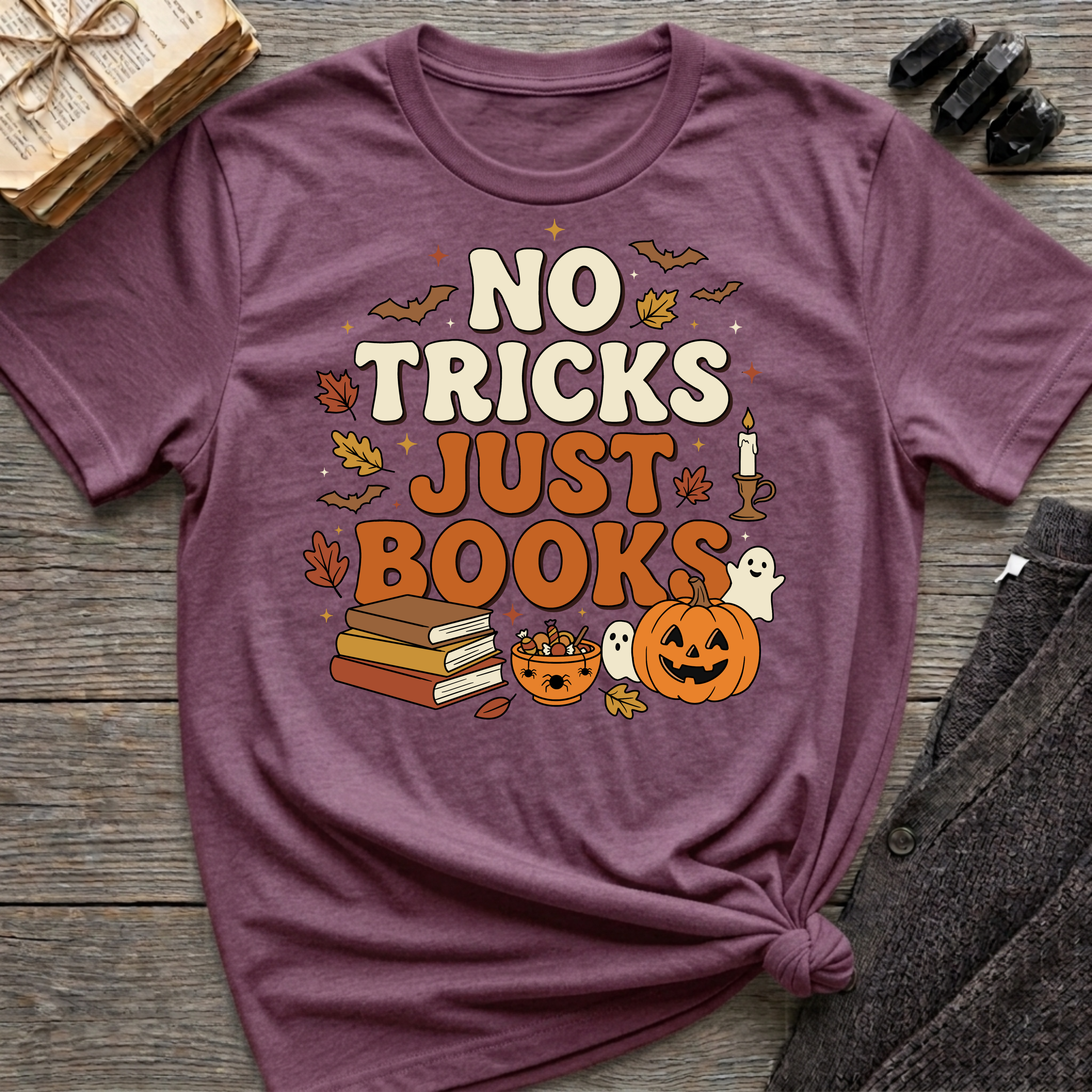 No Tricks Just Books - Graphic T-Shirt