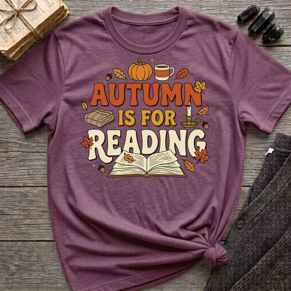 Autumn Is For Reading - Graphic T-Shirt