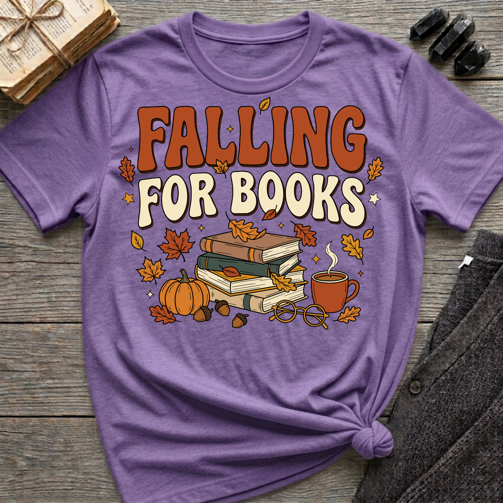 Falling for Books - Graphic T-Shirt