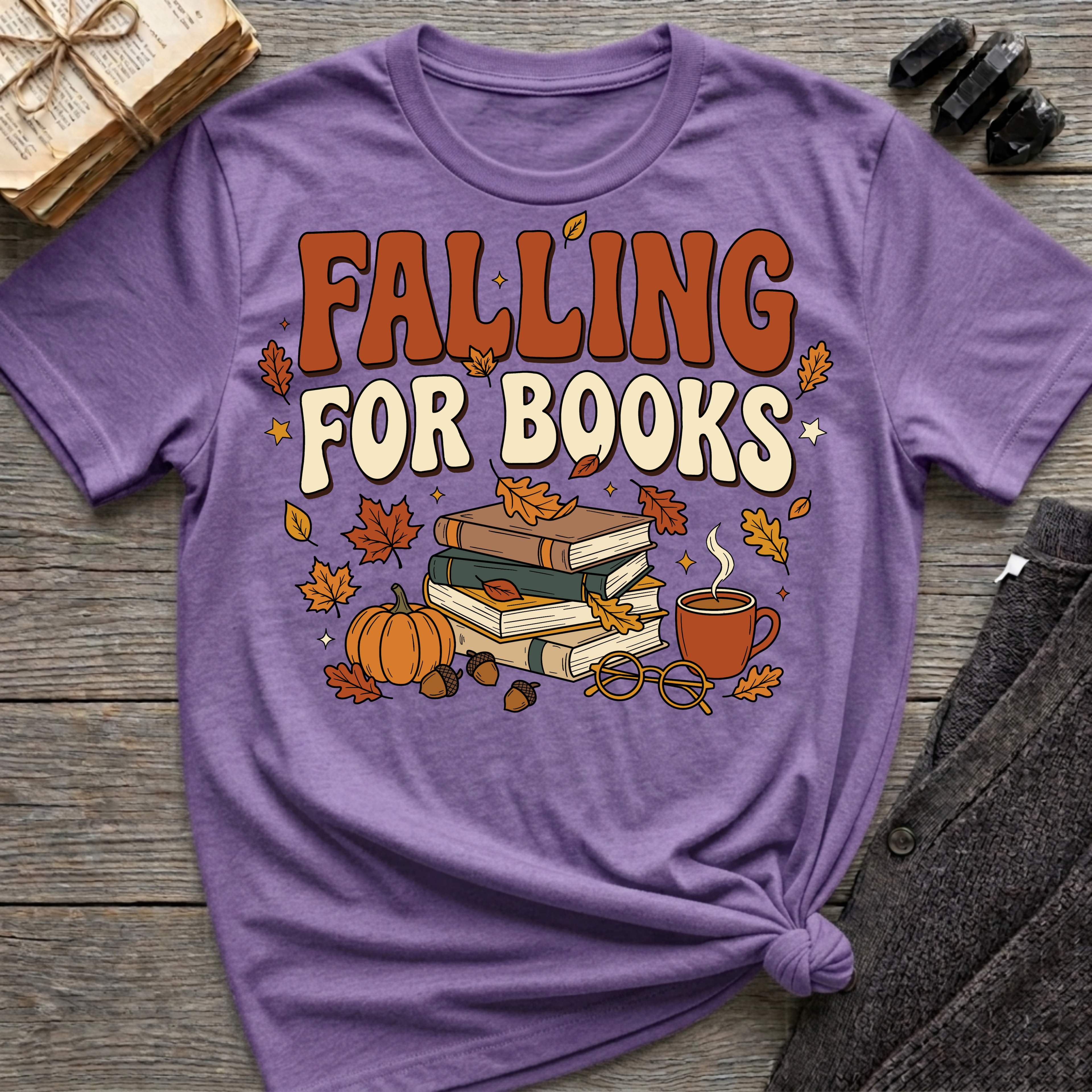 Falling for Books - Graphic T-Shirt