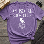 Antisocial book club - Crow on books T-Shirt