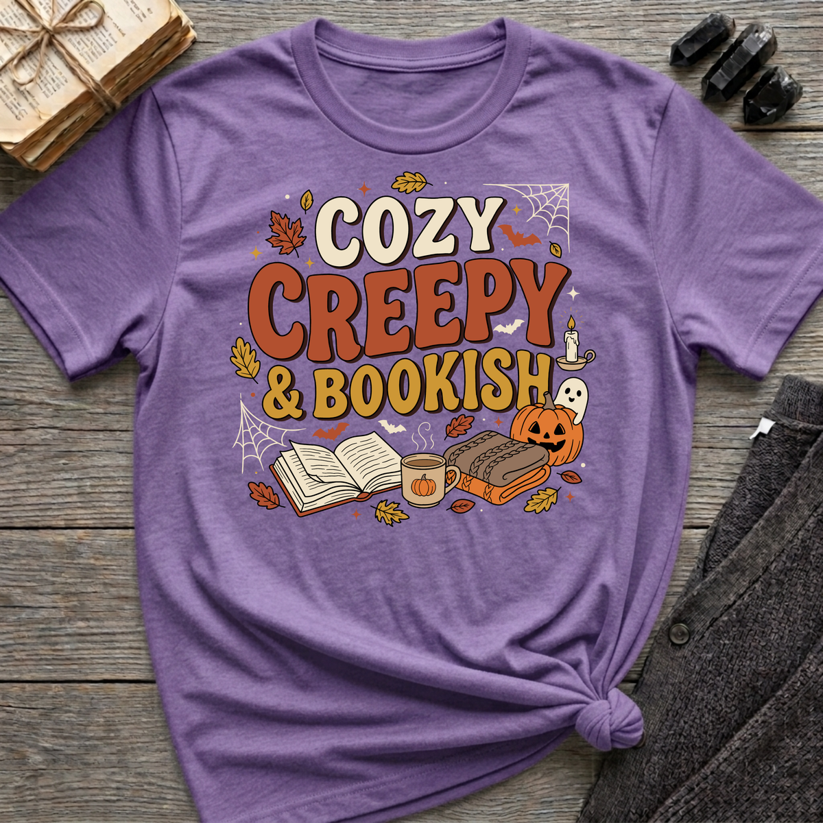 Cozy Creepy & Bookish - Graphic T-Shirt