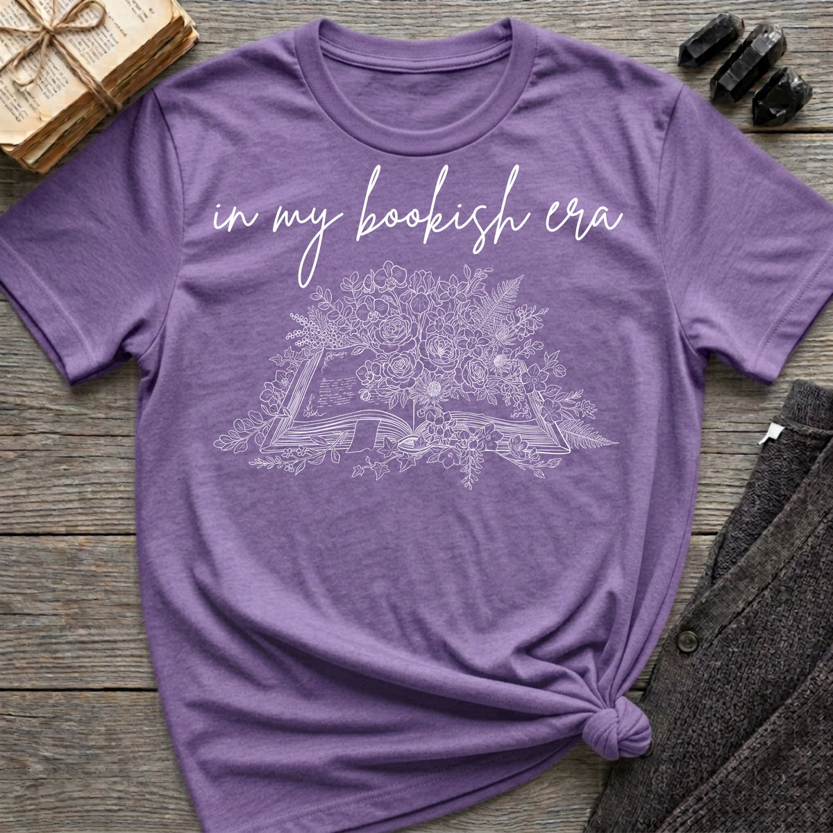 In my bookish era - Flower Book T-Shirt