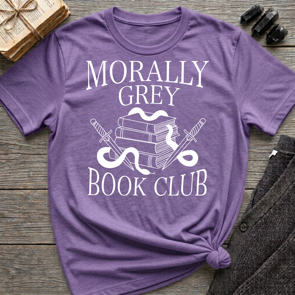Morally grey book club - Typography T-Shirt