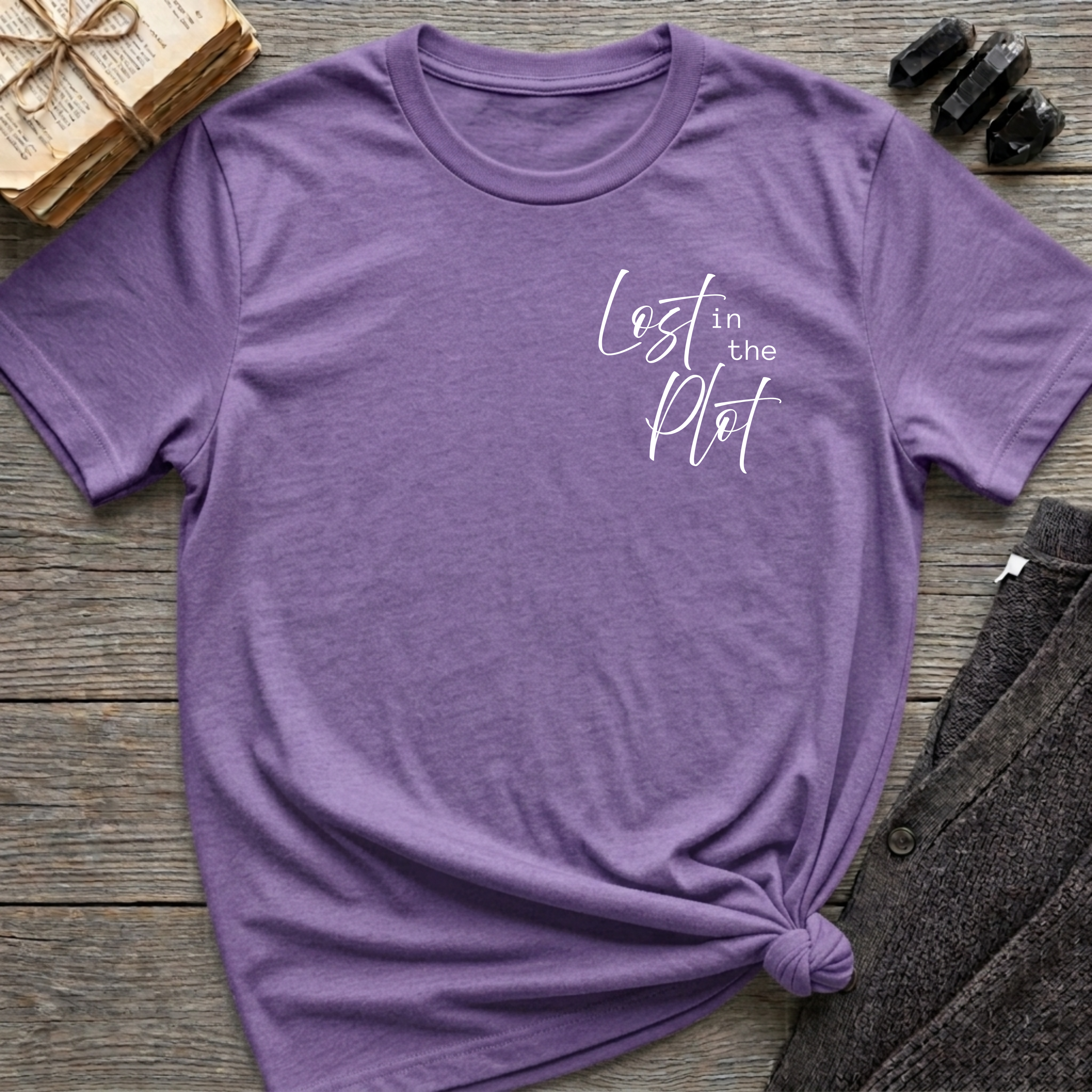 Lost in the Plot - Typography T-Shirt
