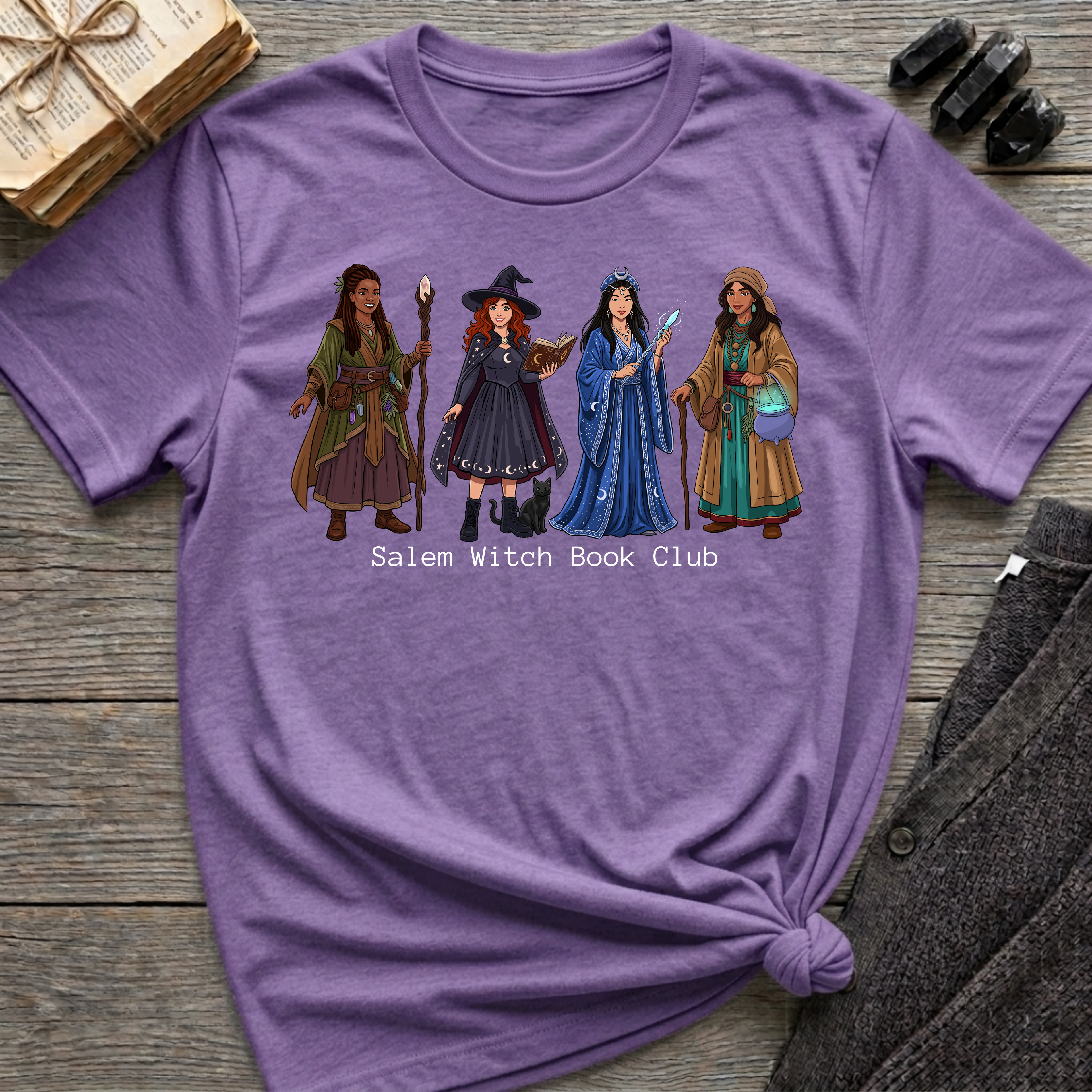 Salem Witch Book Club - Witches (1-4) Graphic T-Shirt