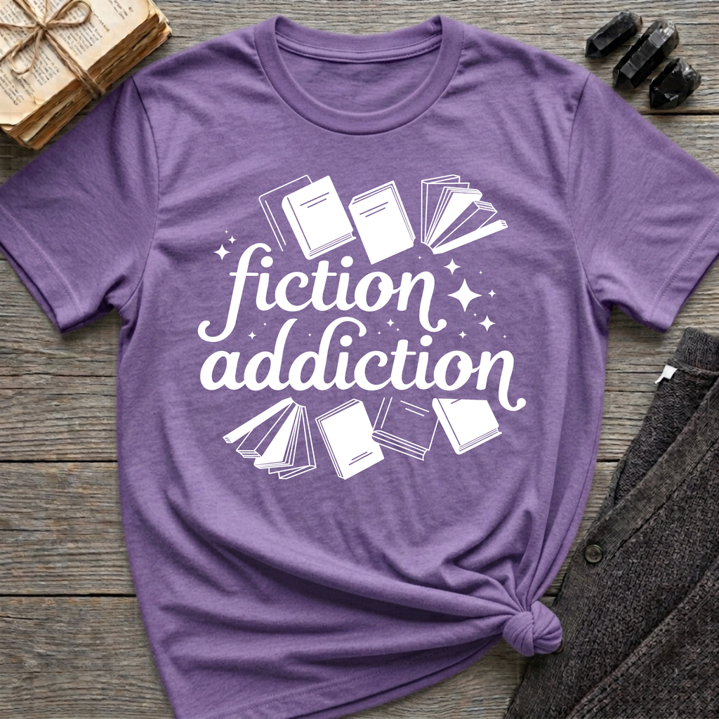 Fiction Addiction - Typography T-Shirt