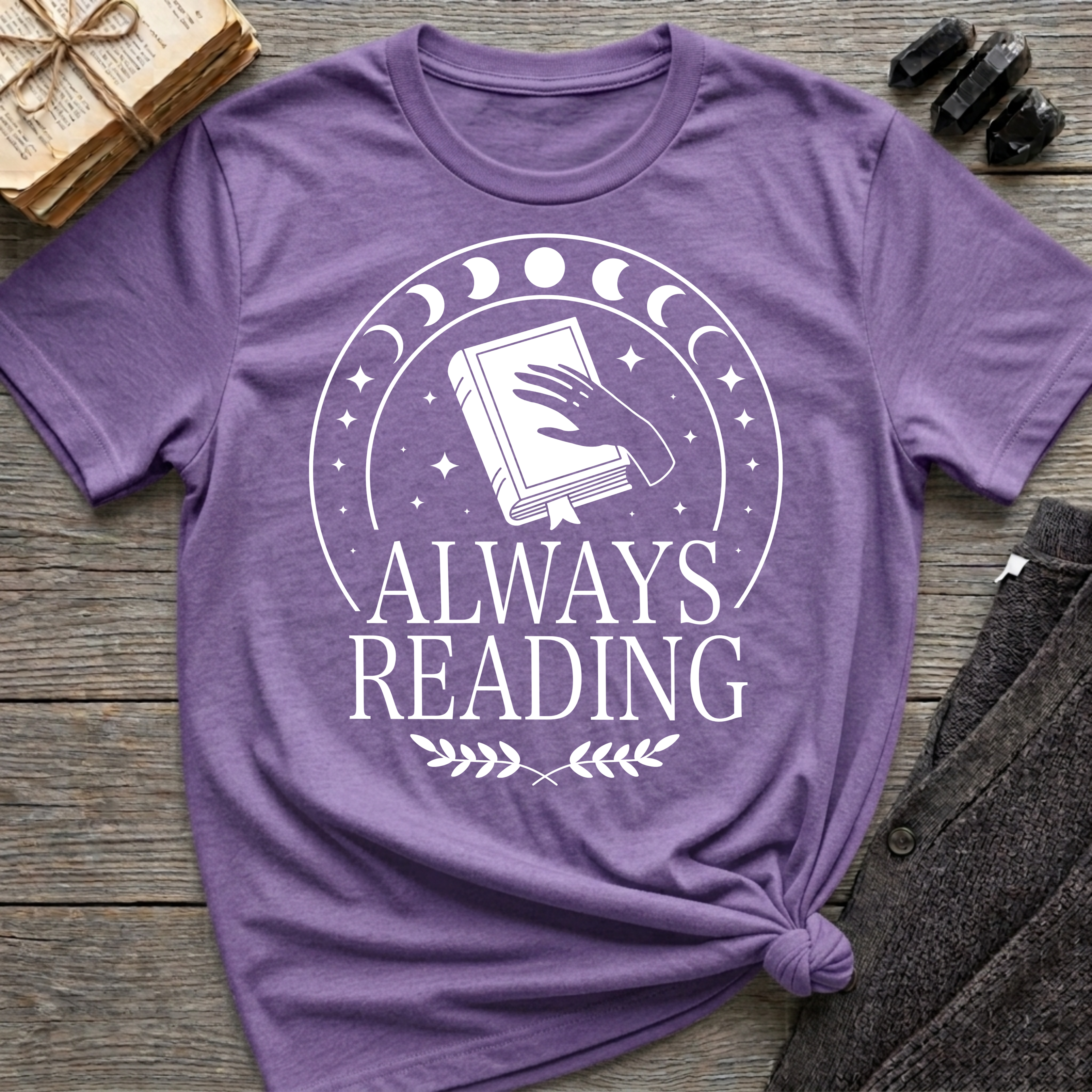 Always Reading - Typography T-Shirt