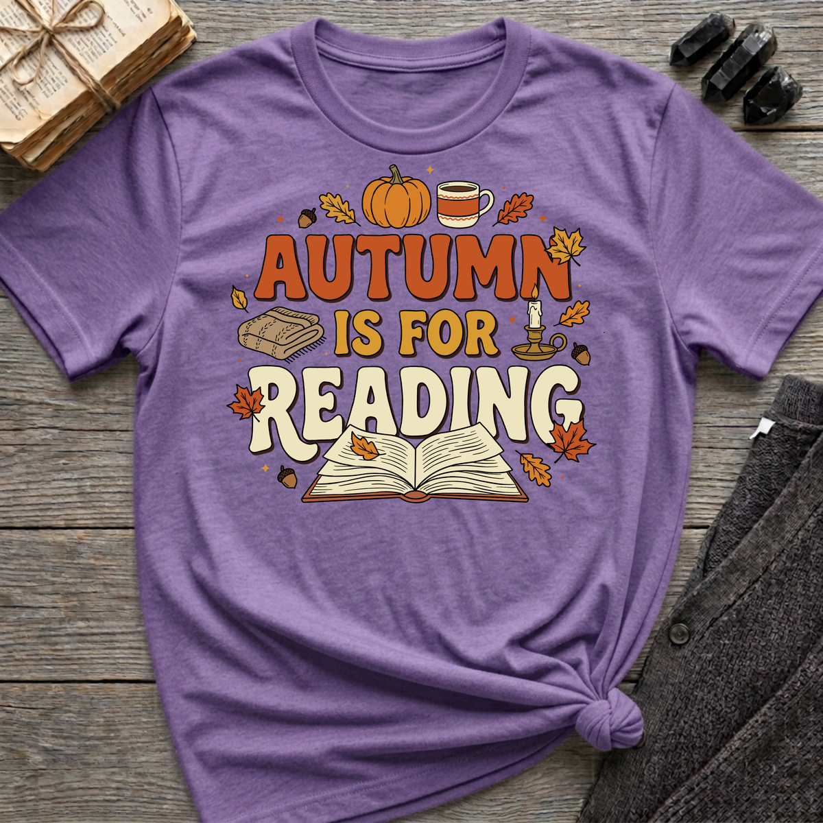 Autumn Is For Reading - Graphic T-Shirt