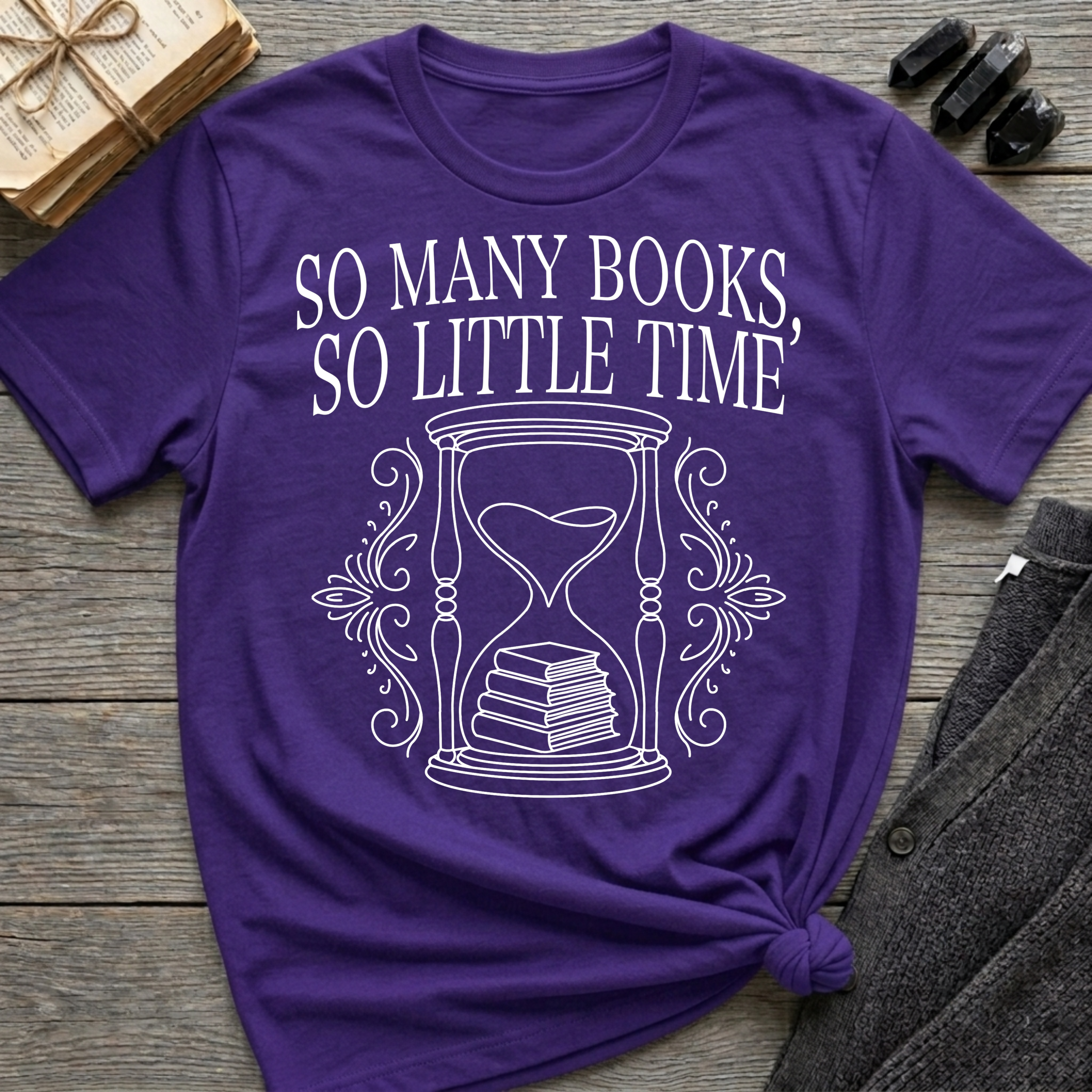 So many books, so little time - Typography T-Shirt