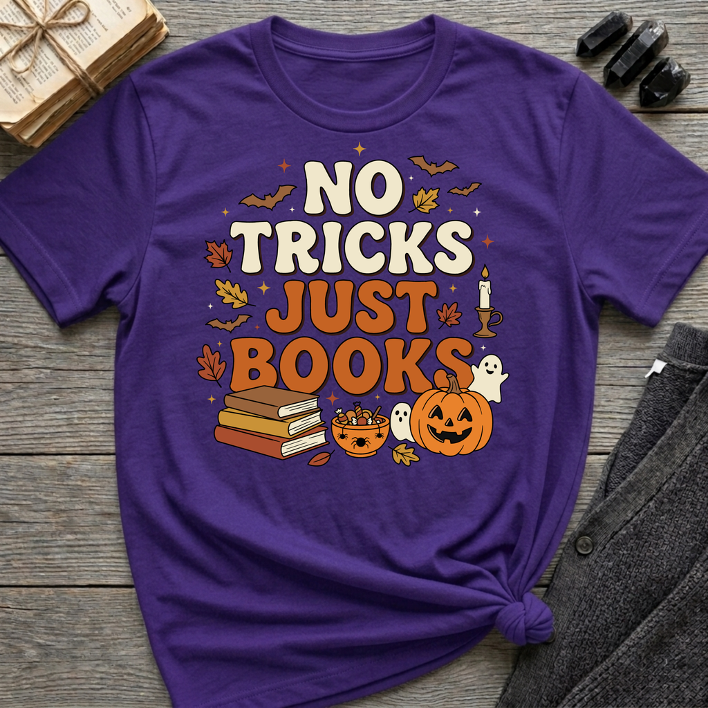 No Tricks Just Books - Graphic T-Shirt
