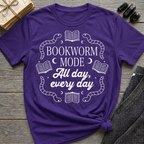 Bookworm Mode - Typography T-Shirt
