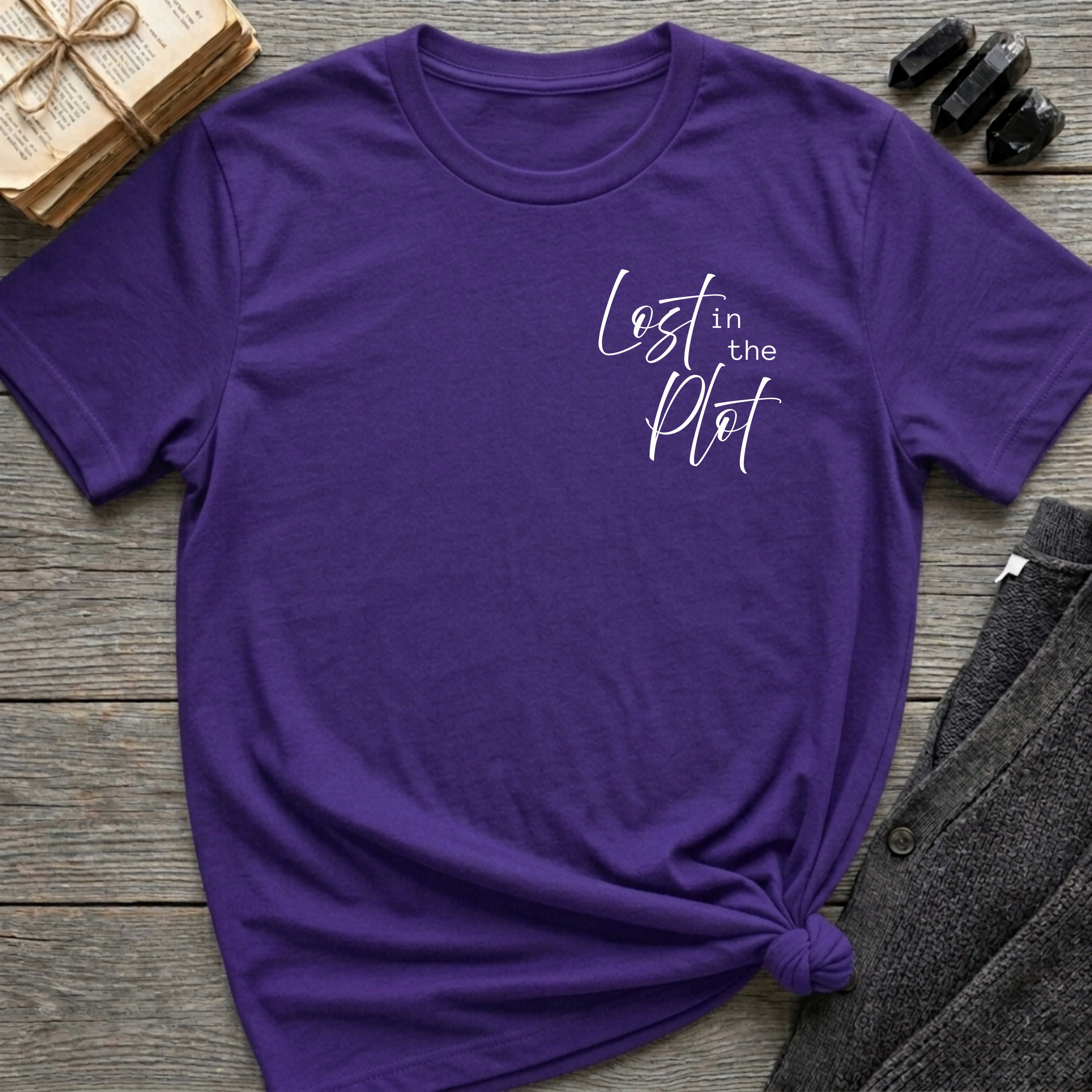 Lost in the Plot - Typography T-Shirt