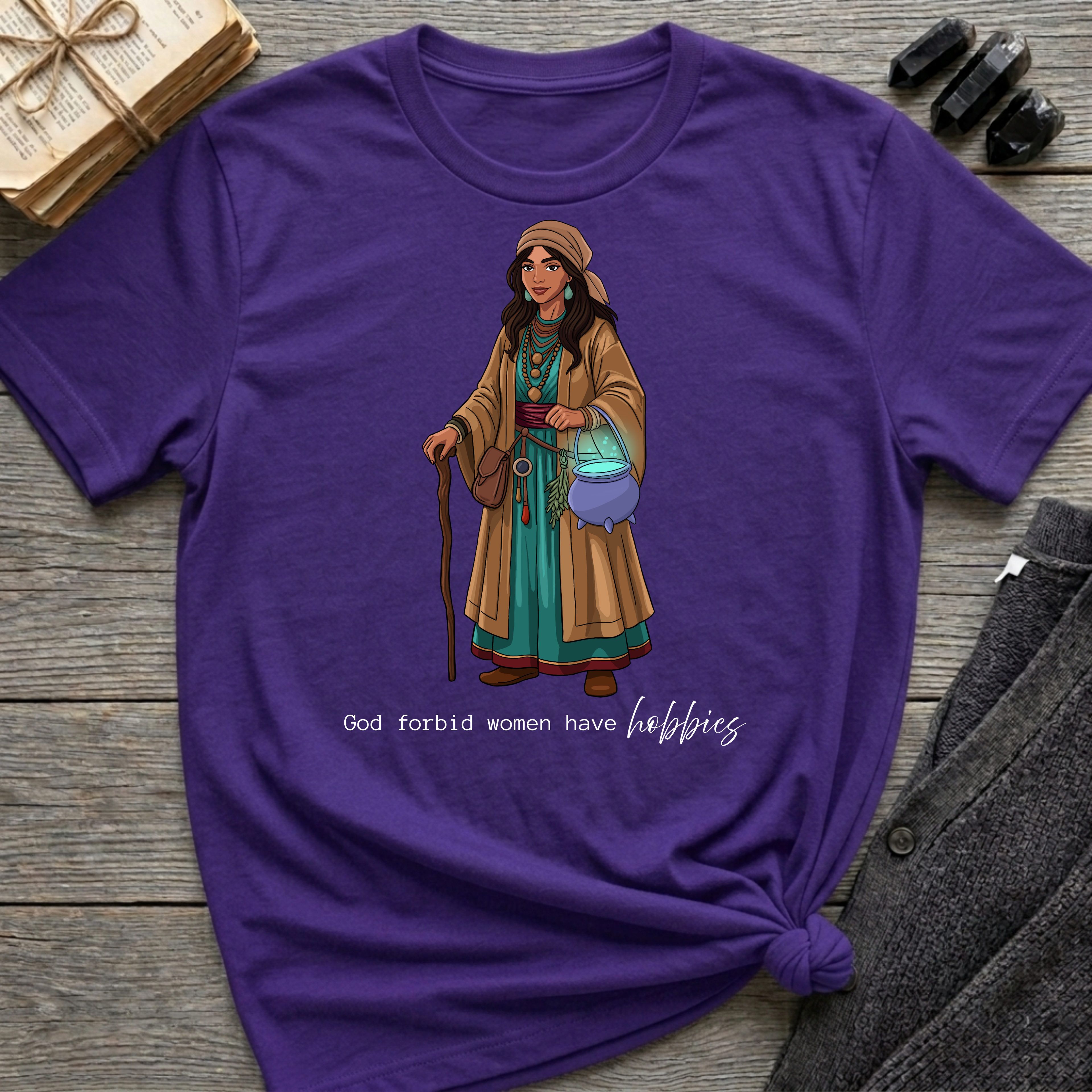 God forbid women have hobbies - Witch (Style 4) Graphic T-Shirt